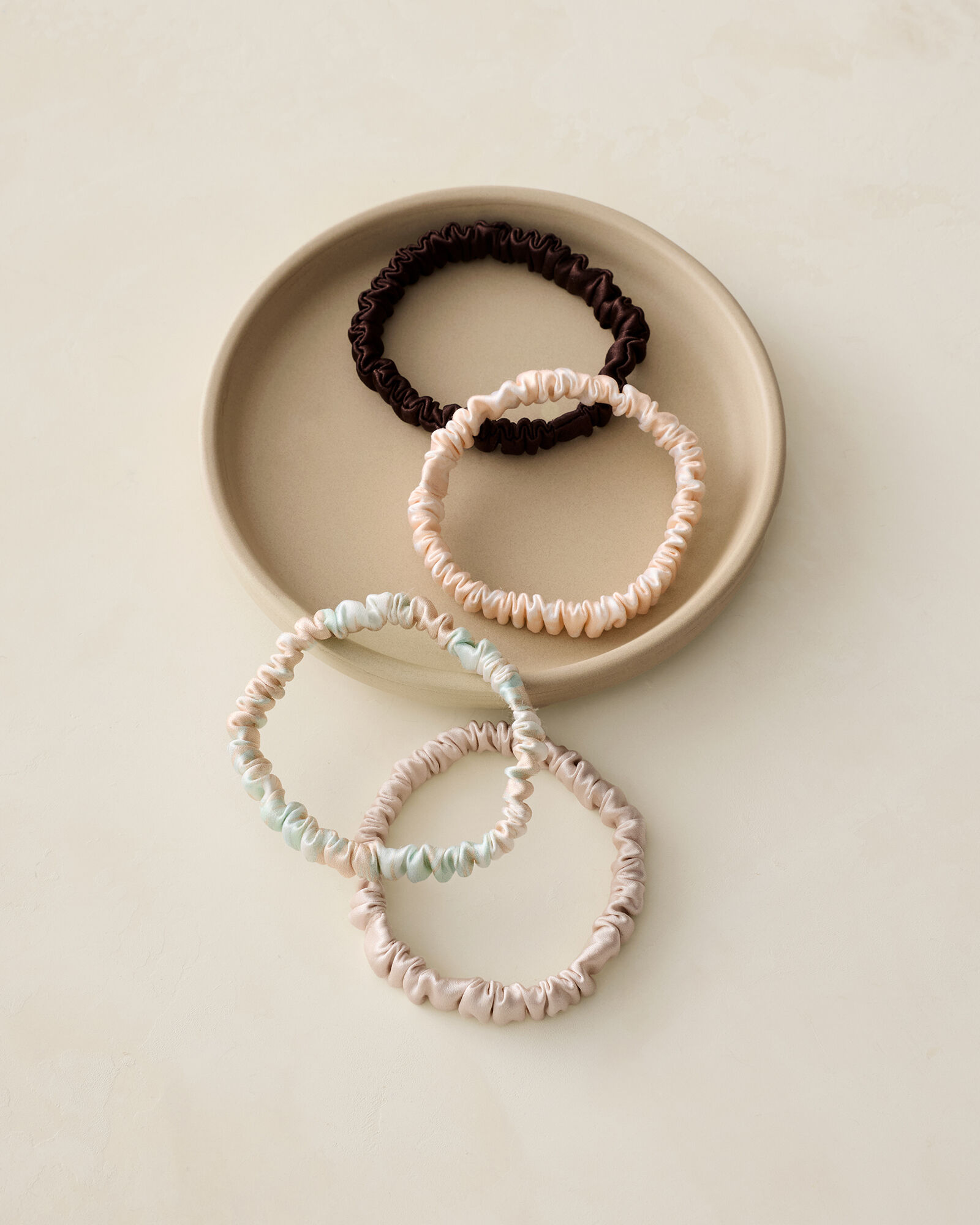 Washable Silk Hair Ties &mdash; Pinstripe