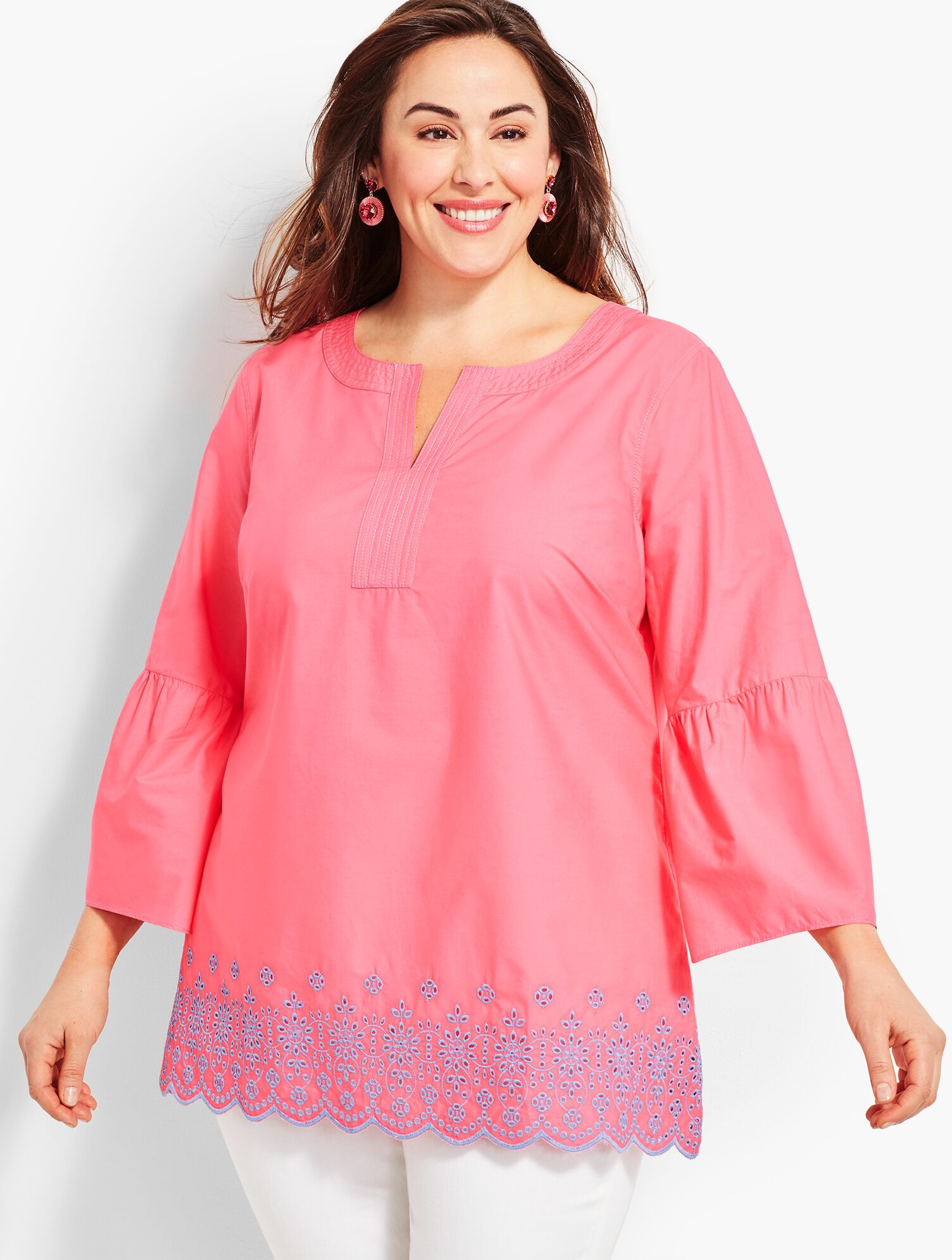 Eyelet Poplin Tunic