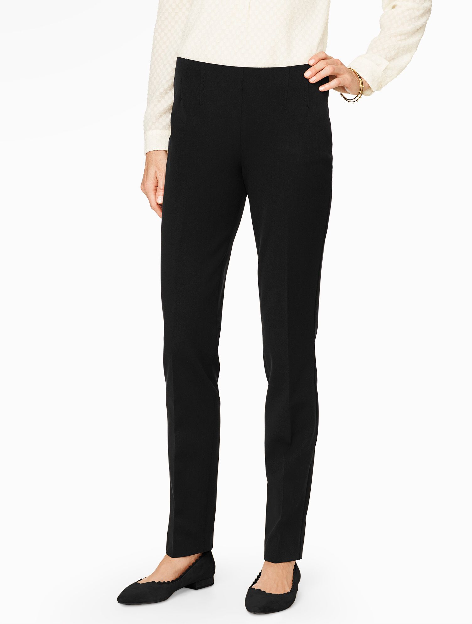 Refined Bi-Stretch Side-Zip Straight Leg