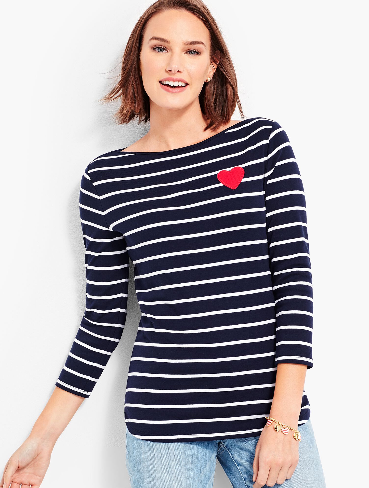 Stripe Appliqued Tee
