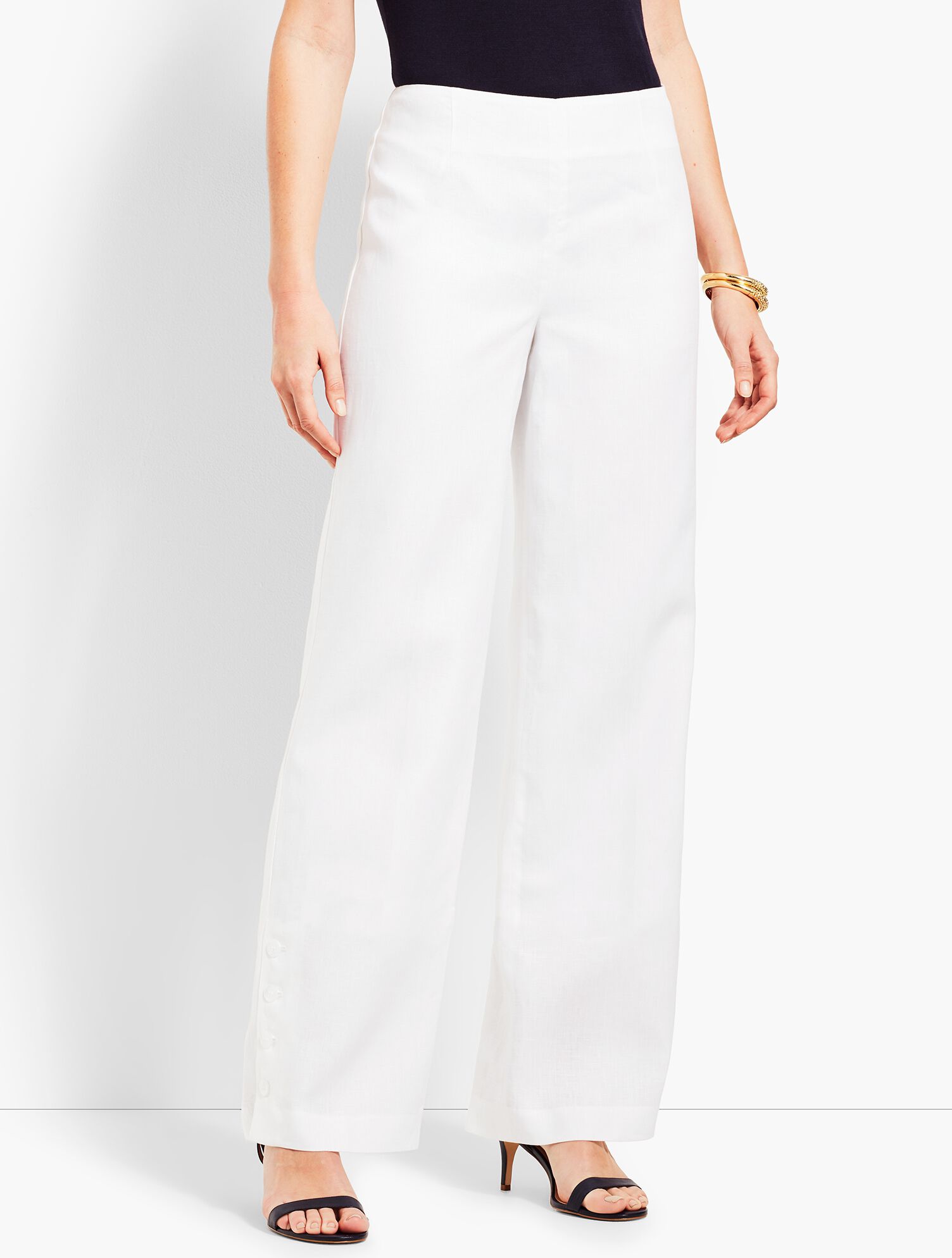 High-Waist Palazzo Pant - White
