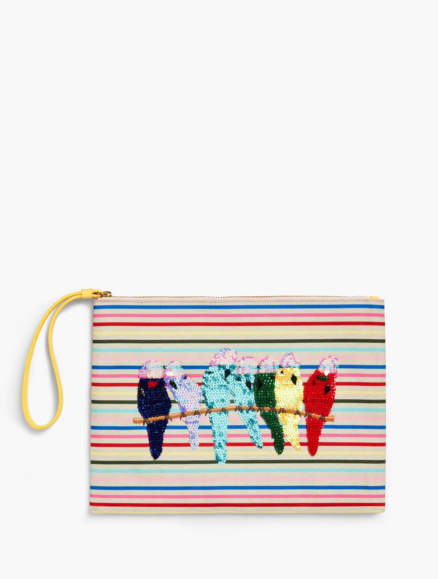 Birds &amp; Stripes Novelty Wristlet