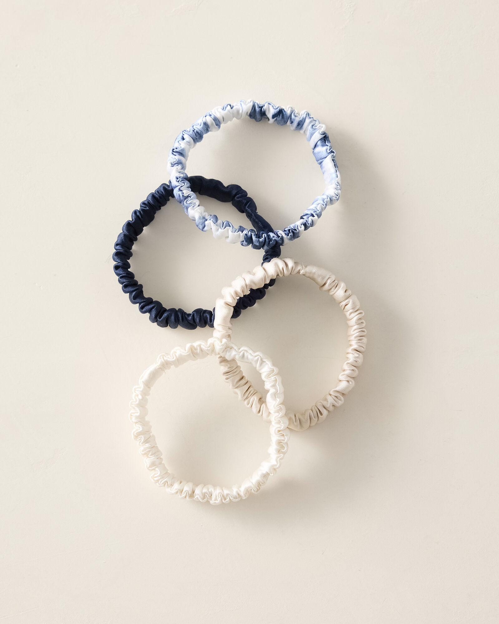 Washable Silk Hair Ties &mdash; Tie Dye Multi