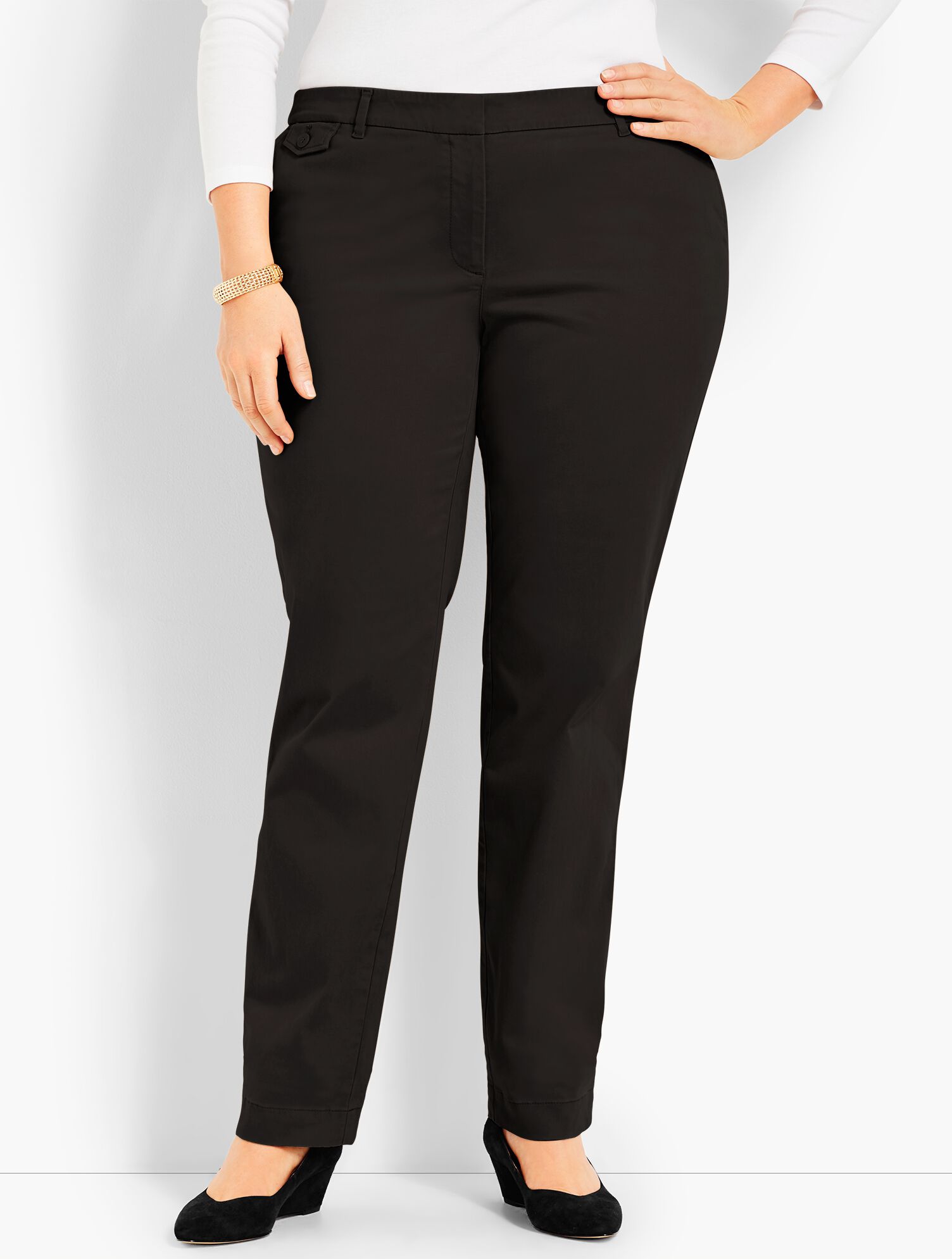 Peached Sateen Straight-Leg Pant