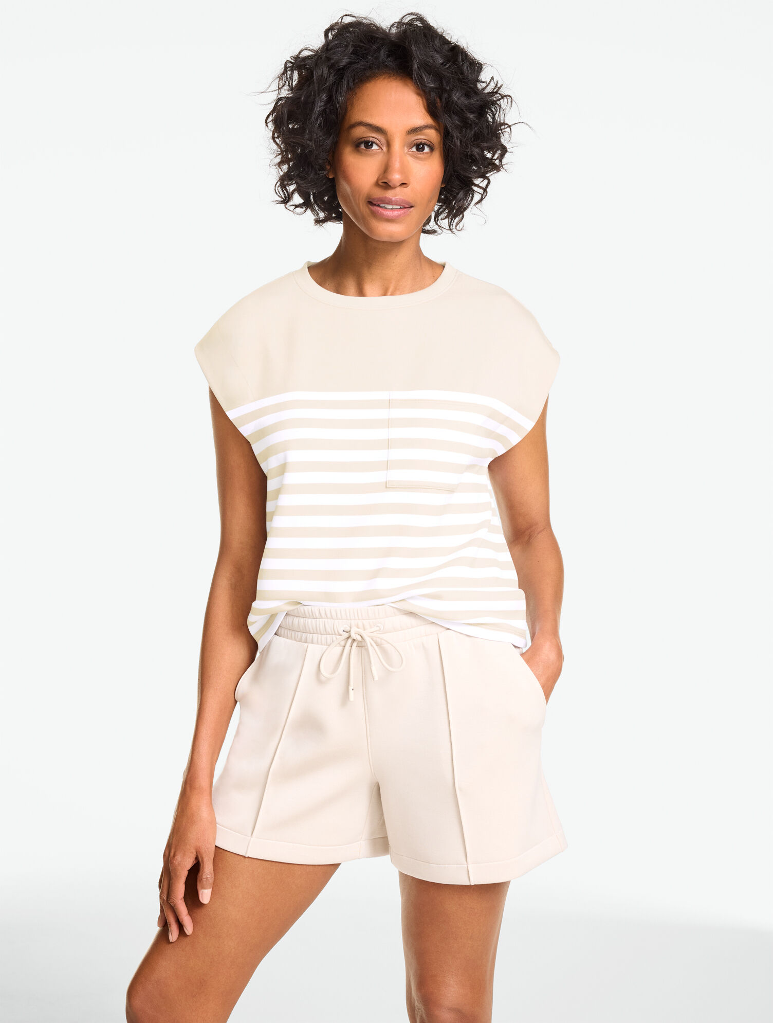 AirKnit Stretch Crewneck Pocket Tee - Stripe