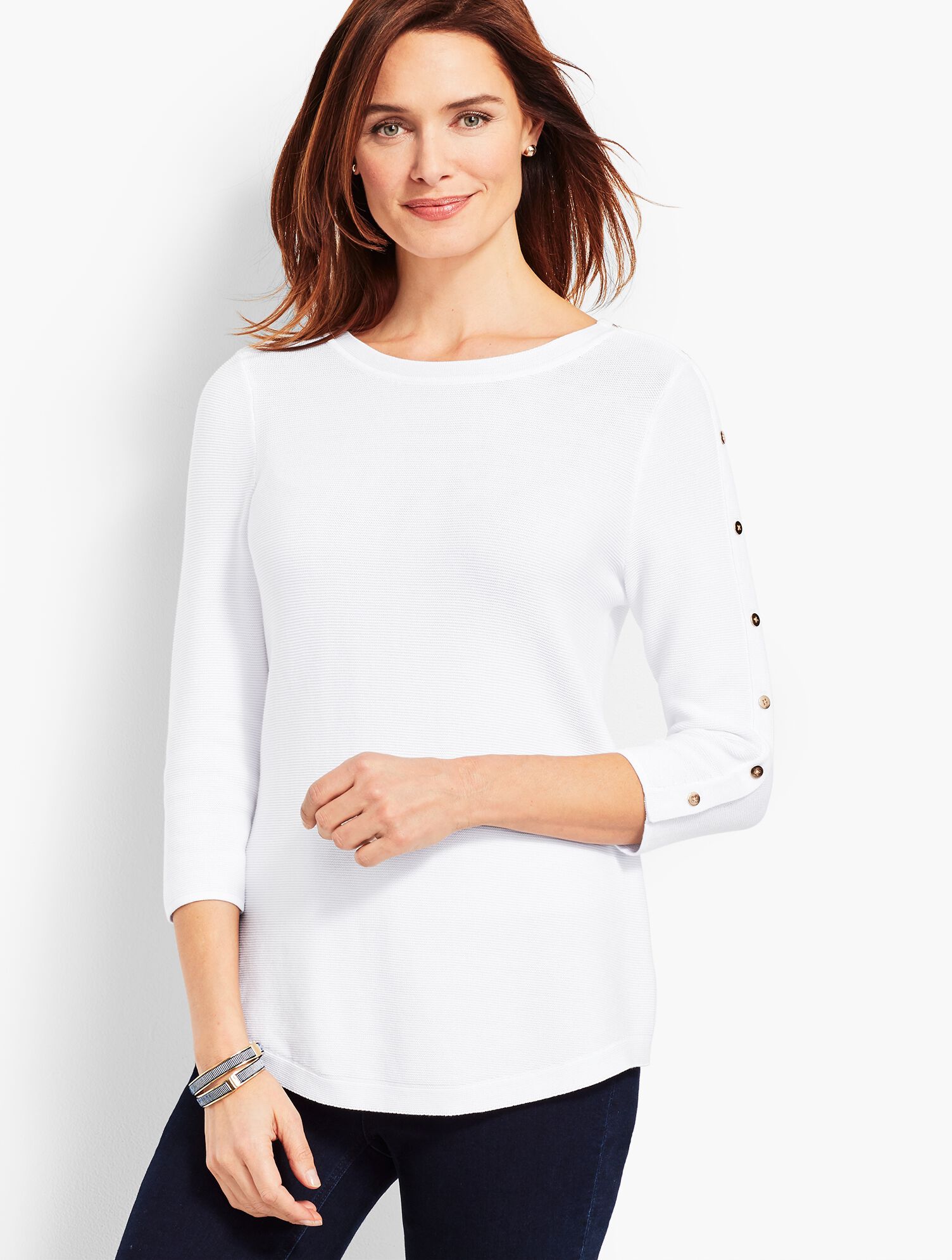 Links Button-Detailed Sweater