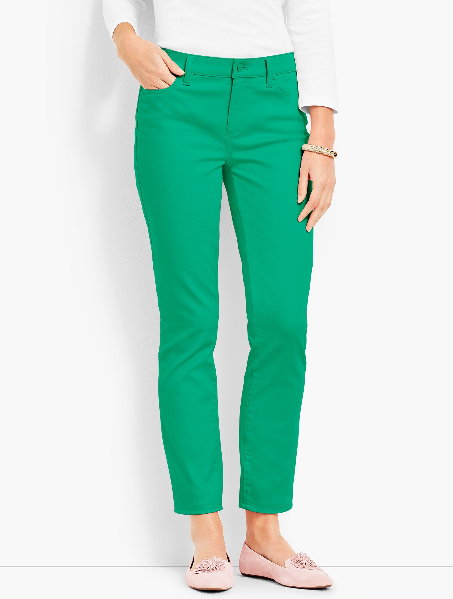 Colored Denim Slim Ankle Jean