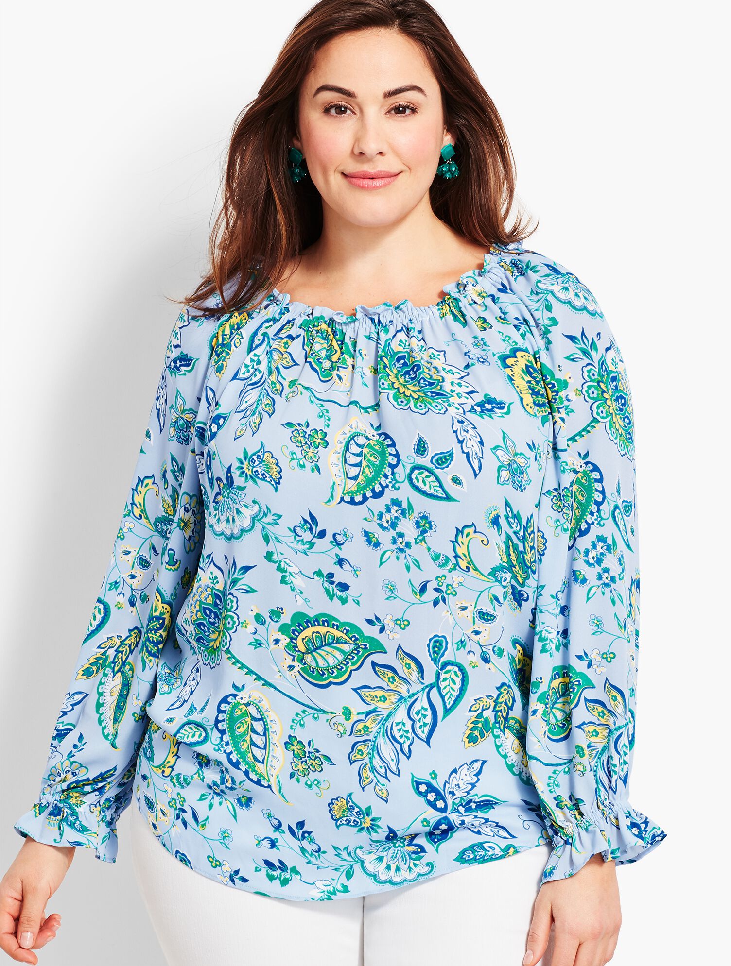 Floral Smocked Neck Top