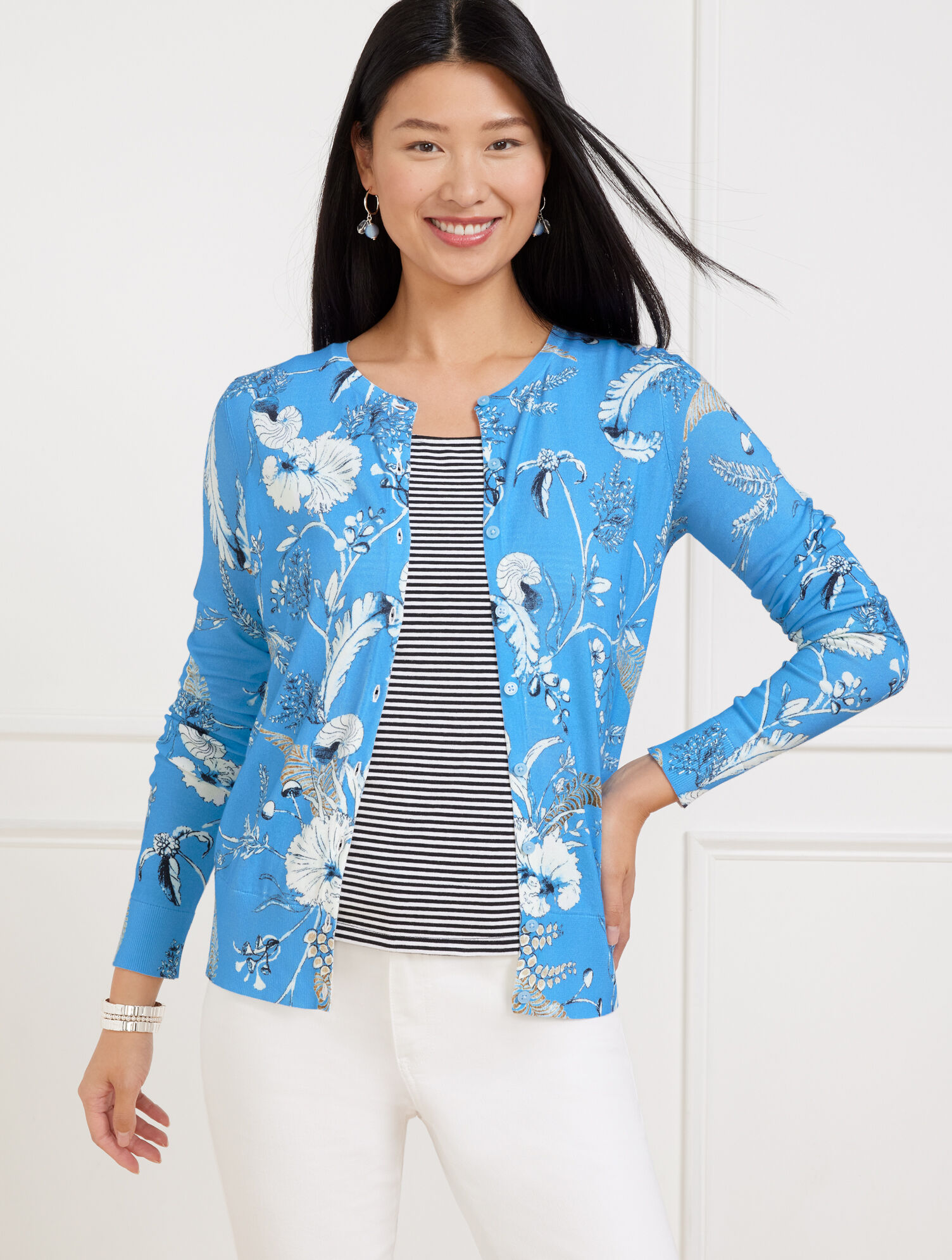 Charming Cardigan - Leafy Garden