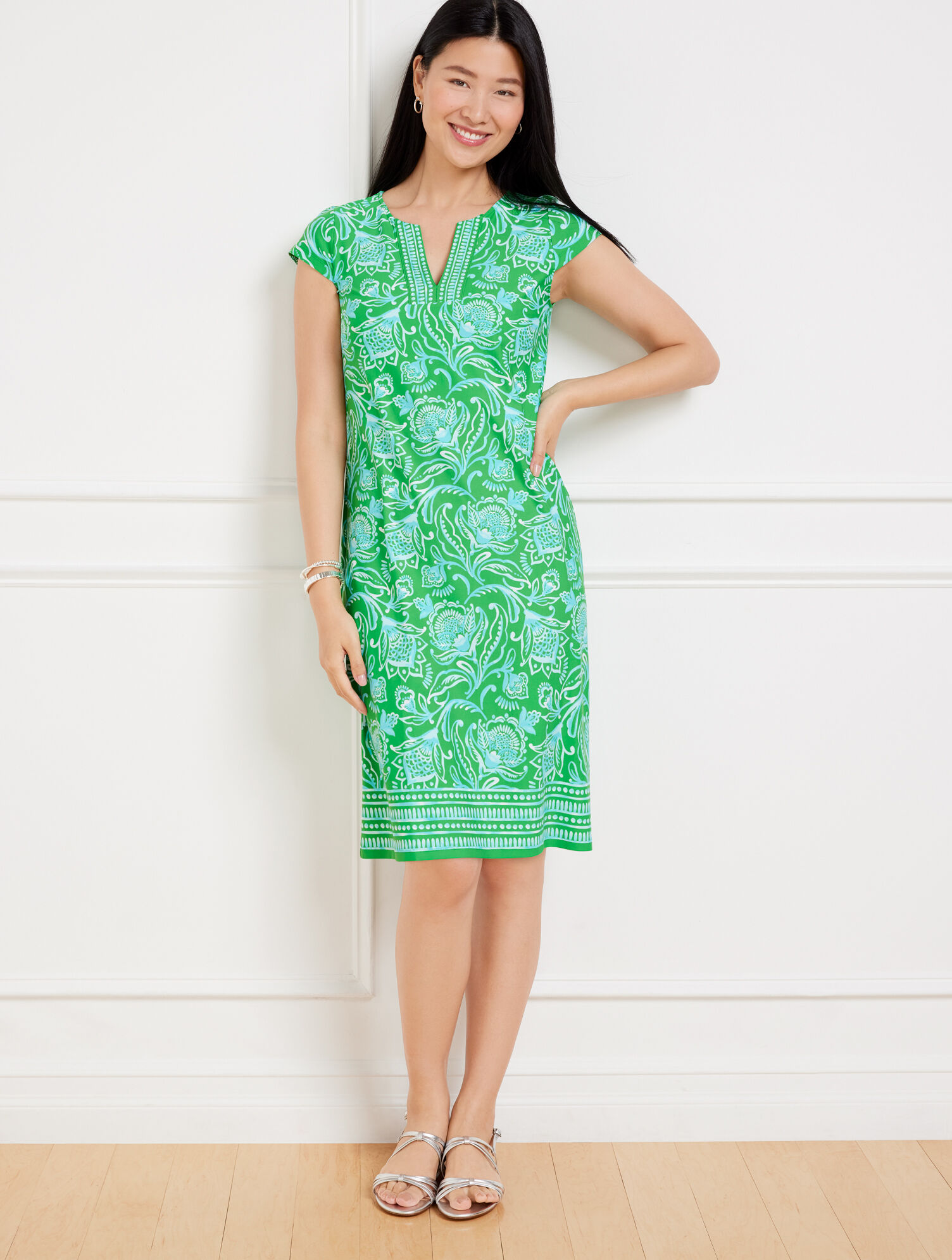 Effortless Jersey Shift Dress - Jacobean Fantasia
