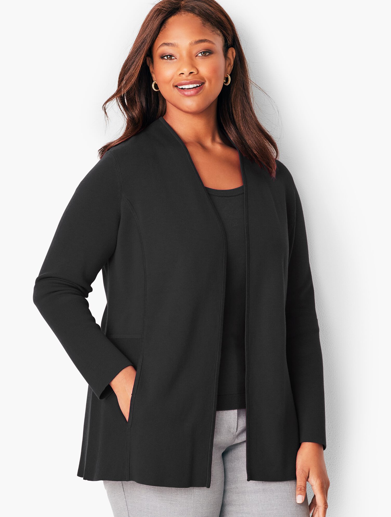 Plus Size Milano Open Cardigan