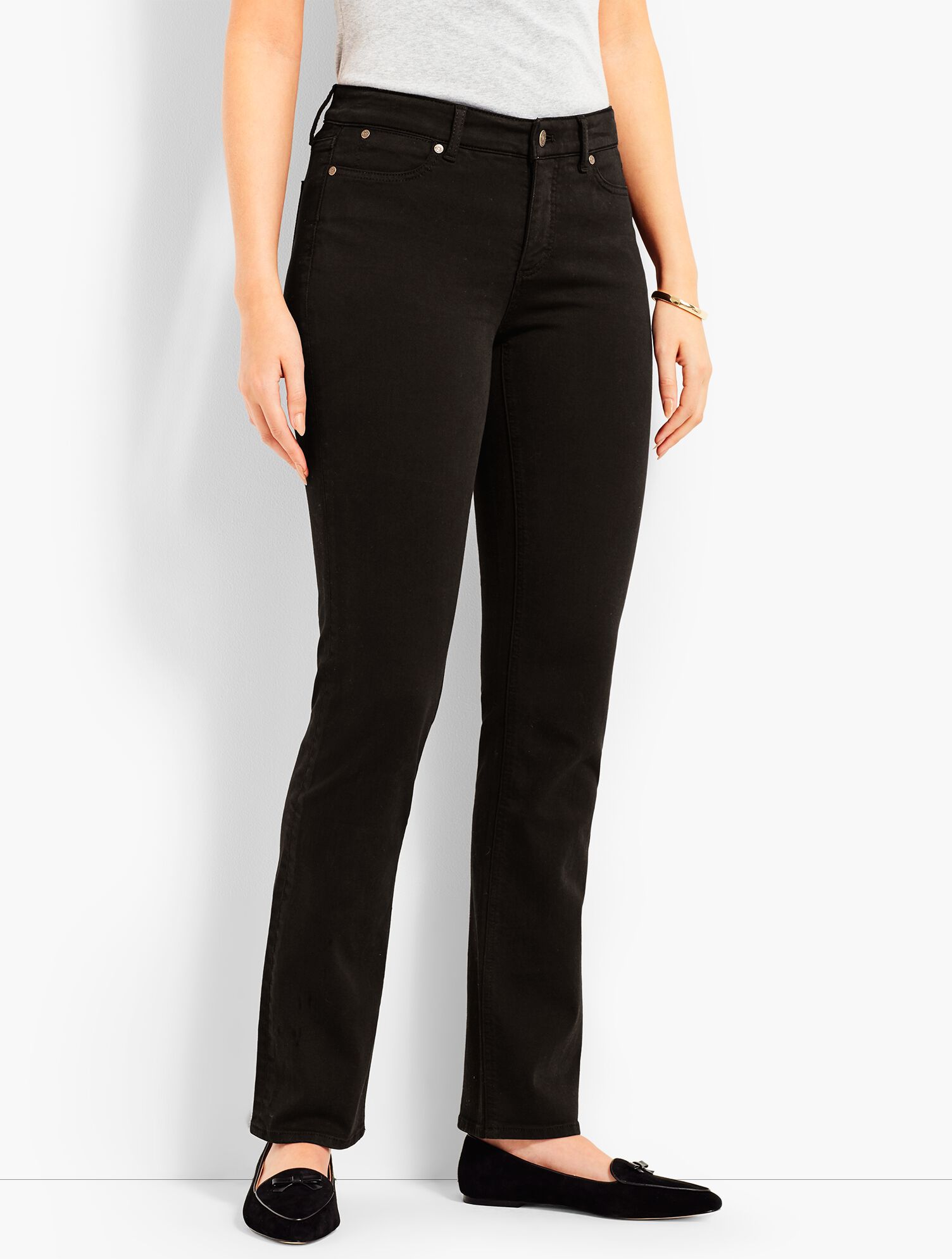 Denim Straight Leg-Curvy Fit/Black