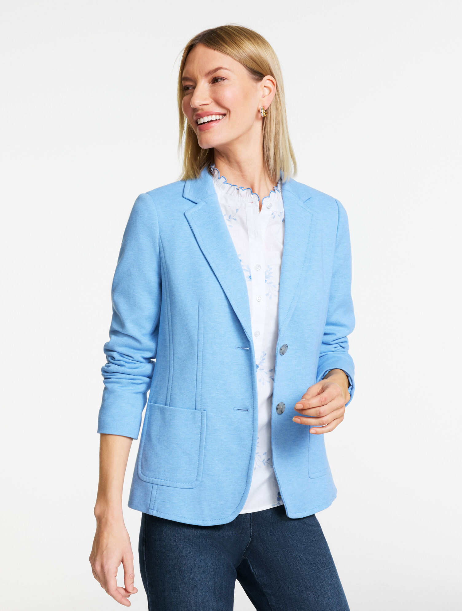 Piqu&eacute; Knit Blazer