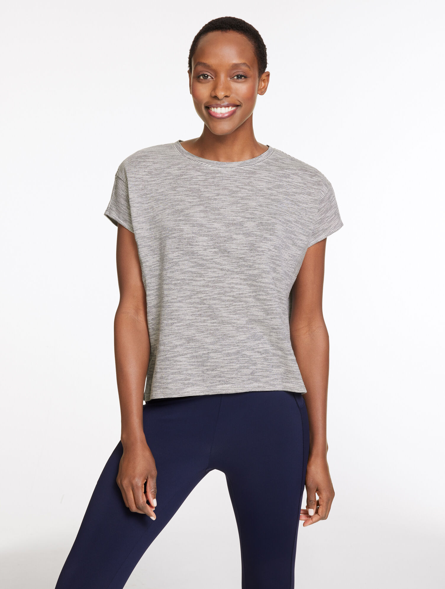 Short Sleeve Crewneck Tee - Pieced Stripe
