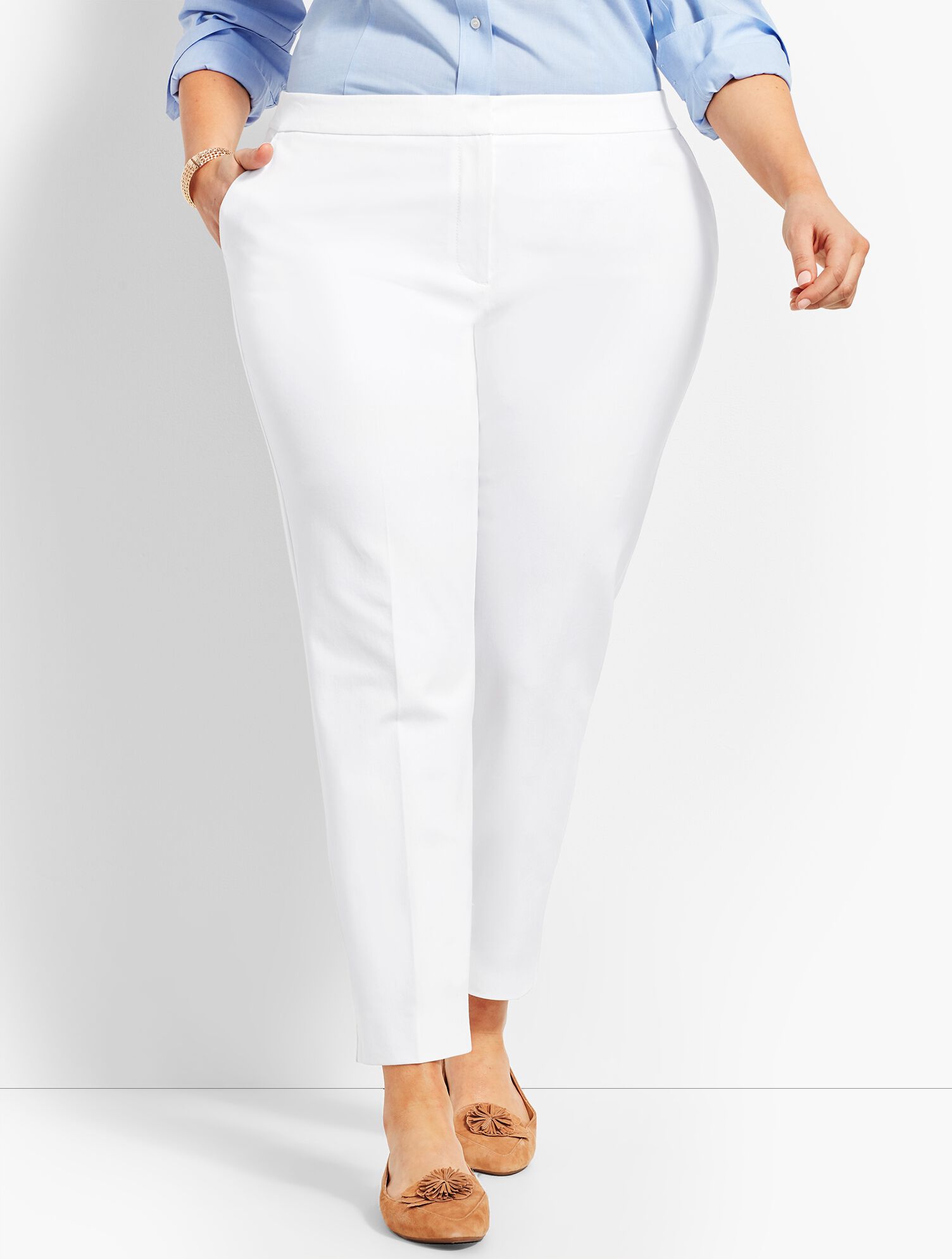 Plus Size Exclusive Talbots Hampshire Ankle Pant - Curvy Fit