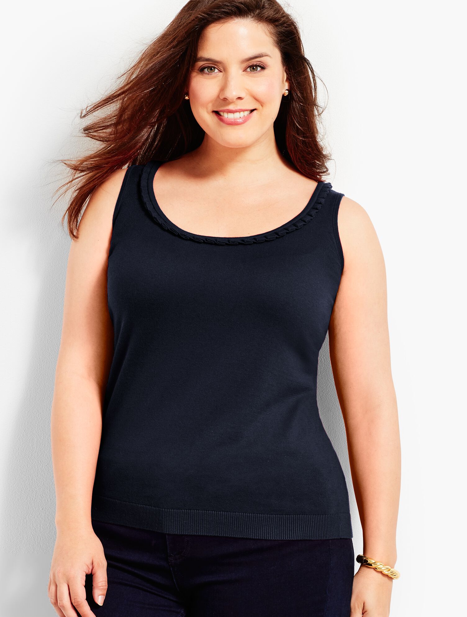 Pleated-Neck Shell