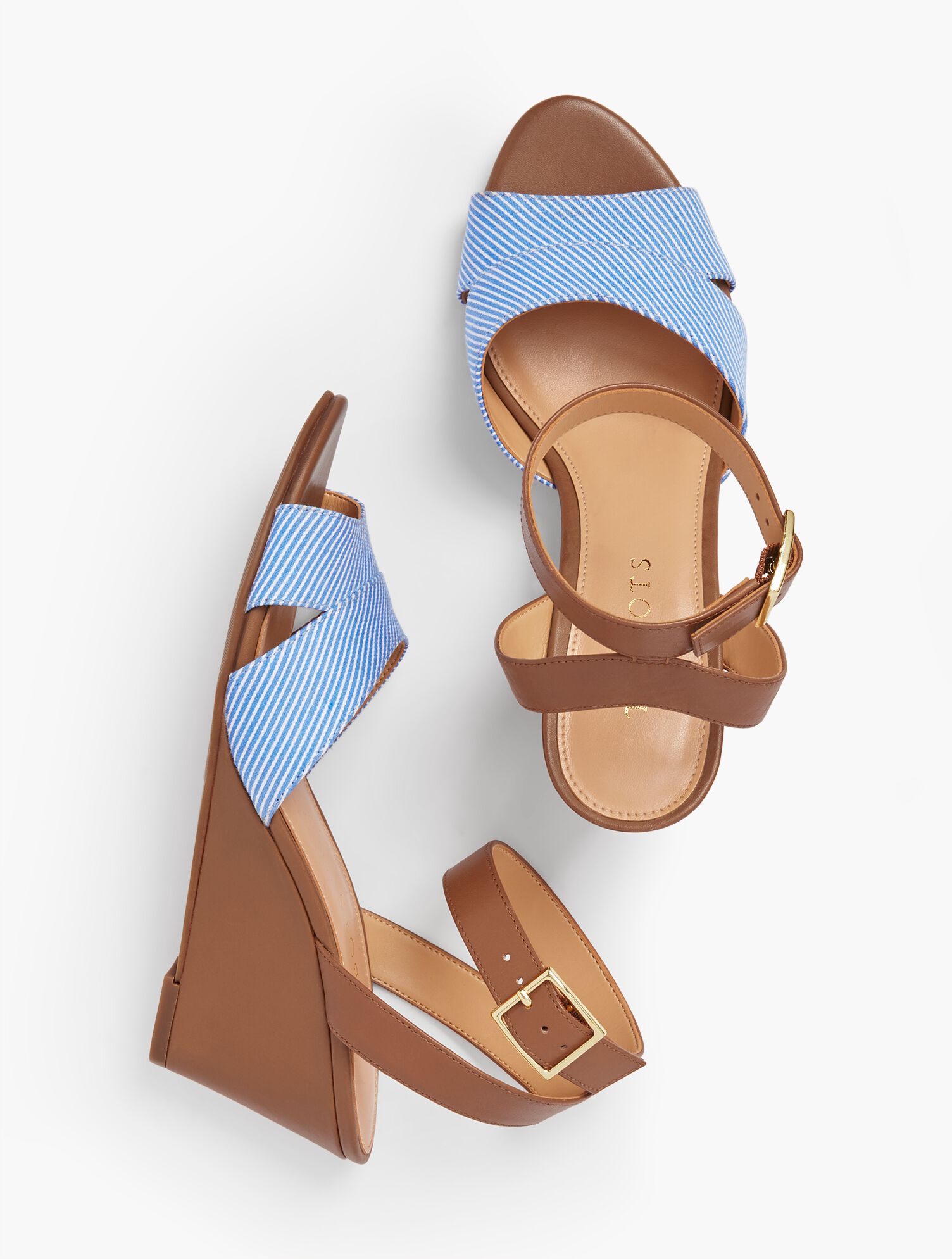 Vivian Wedge Sandals - Cotton