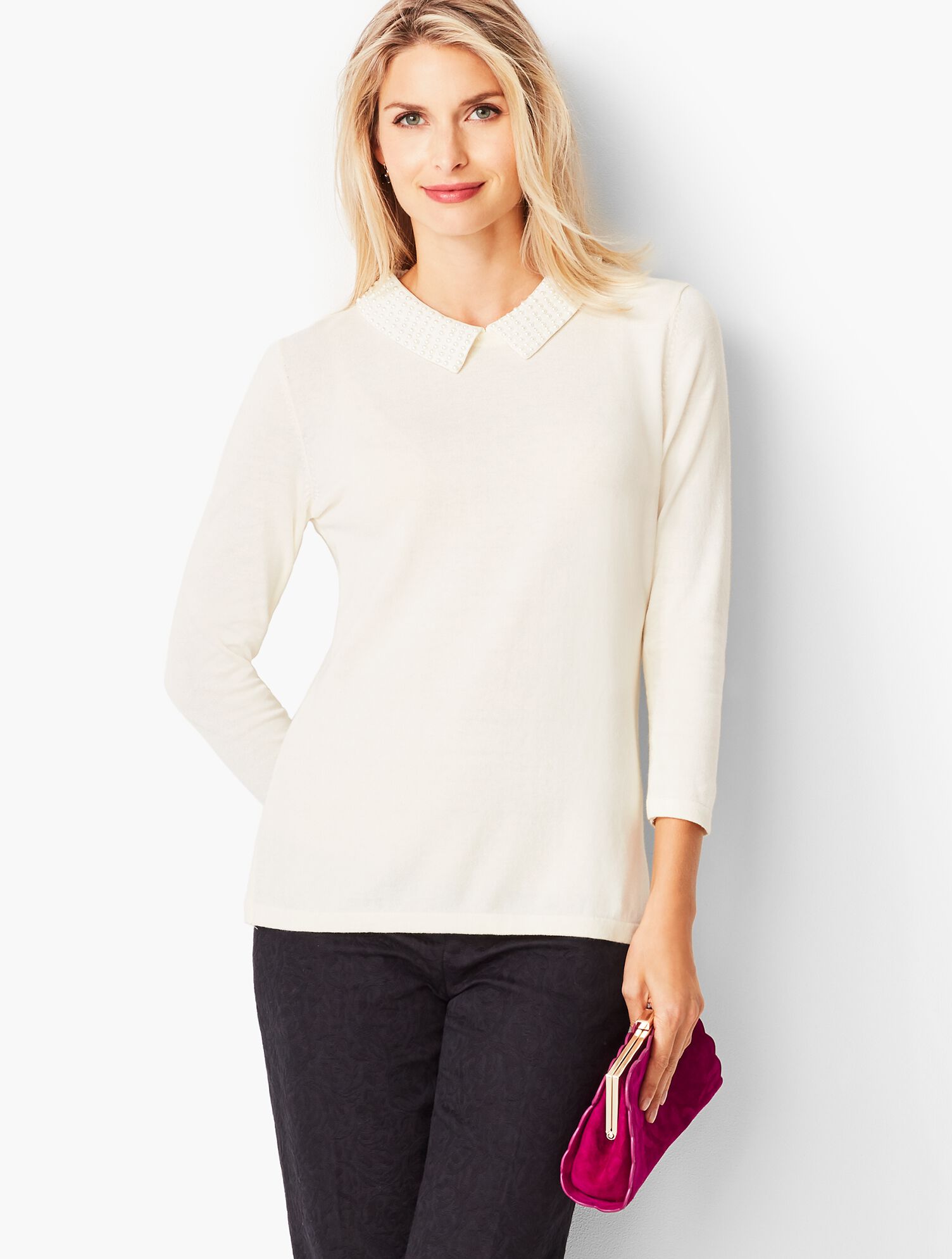 Pearl-Embellished Top
