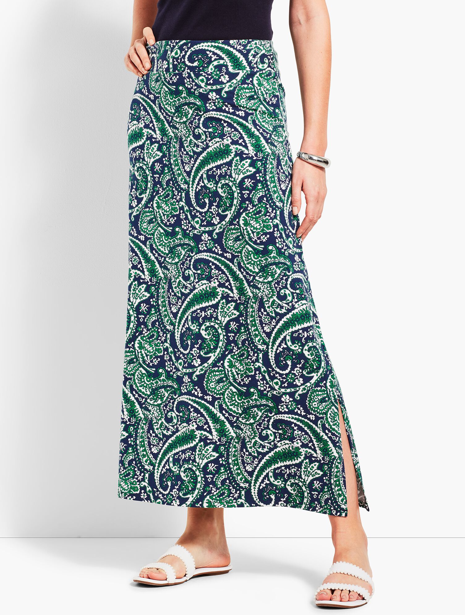 Paisley Print Maxi Skirt
