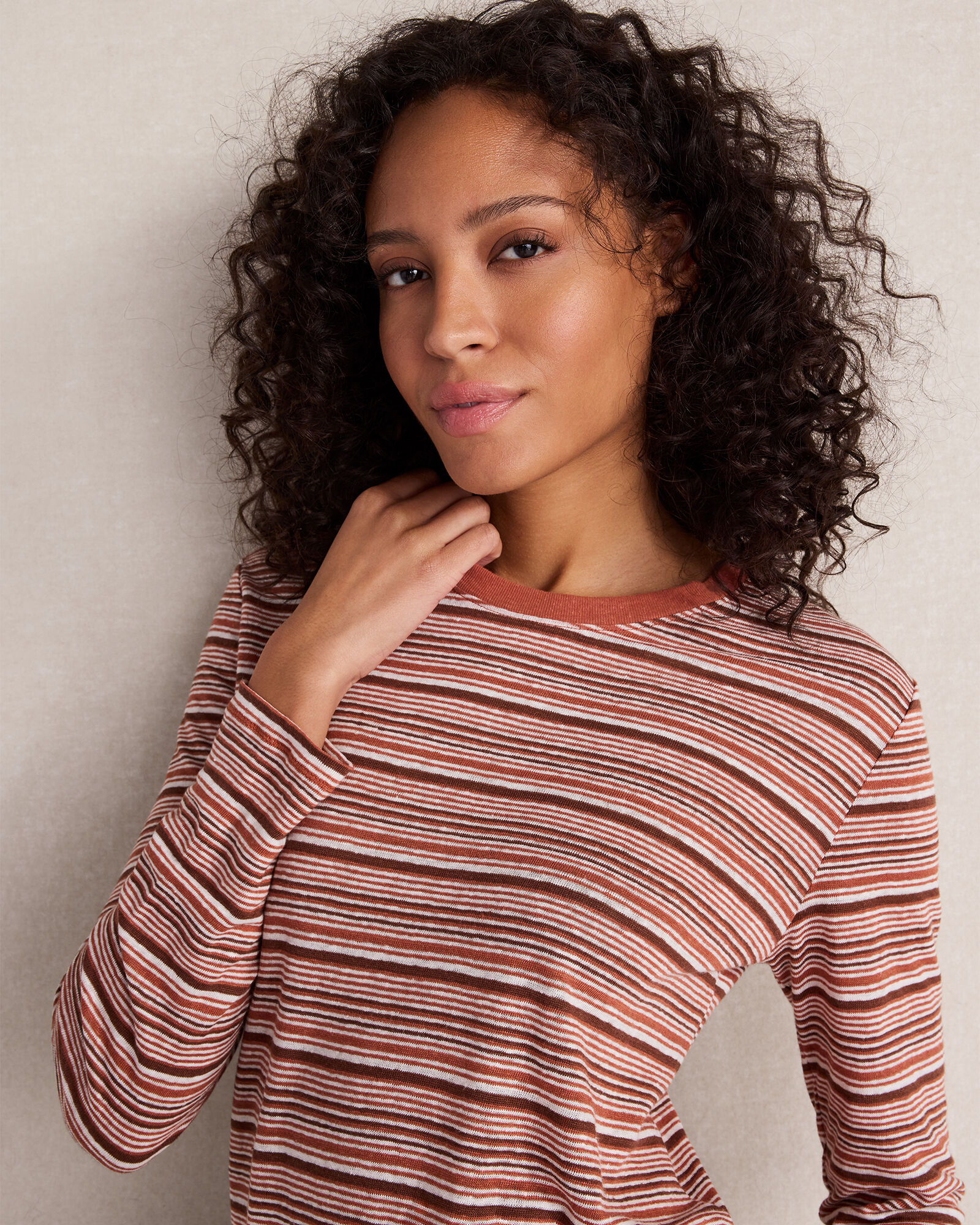Linen Jersey Crewneck Tee