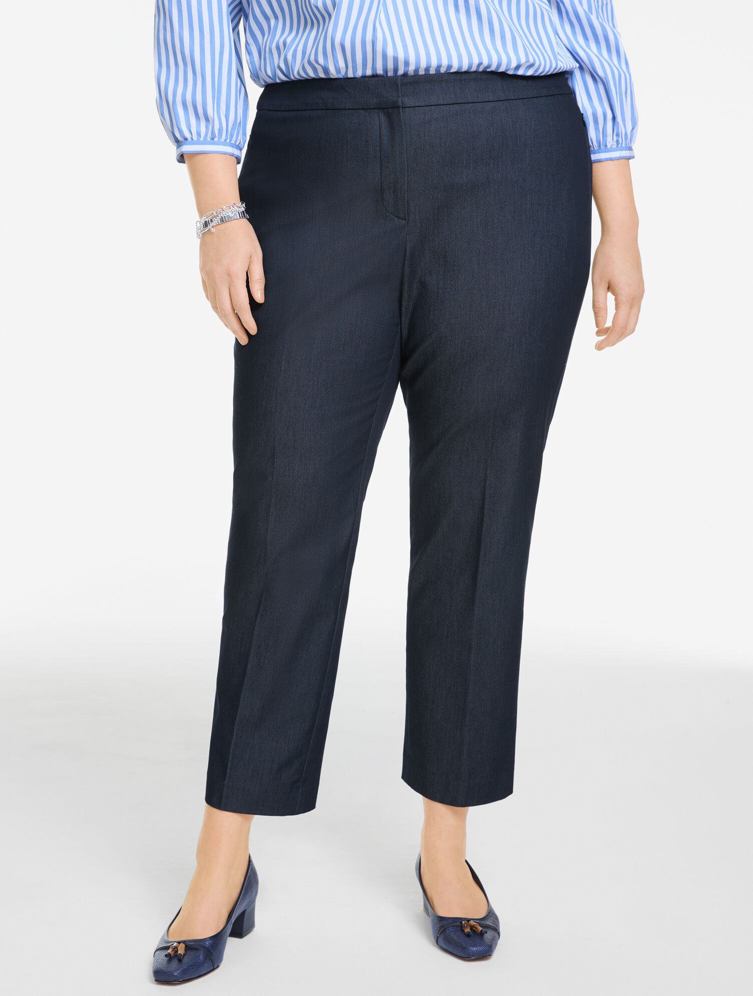 Straight Ankle Pants - Refined Denim