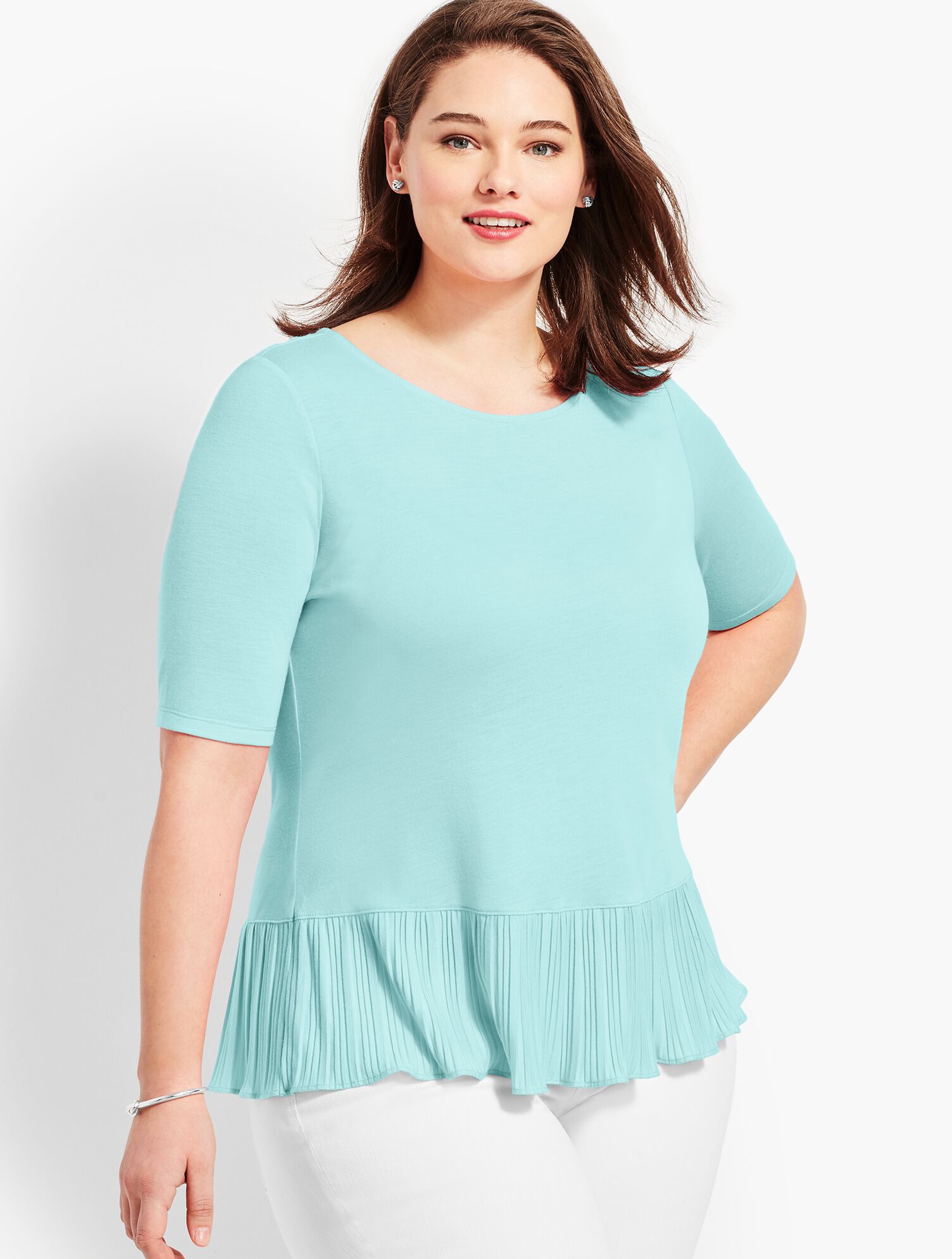 Pleated-Hem Top