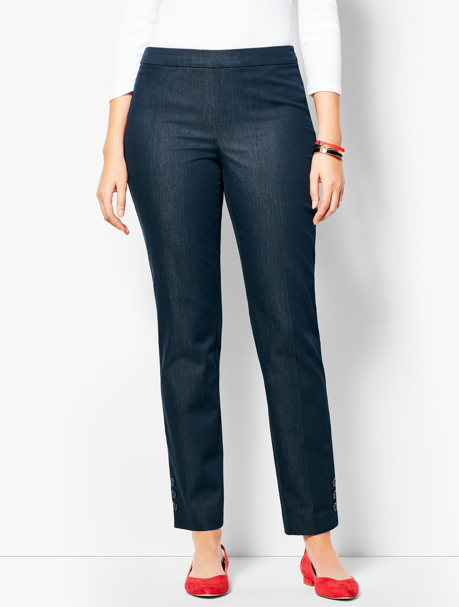 Talbots Denim Chatham Button Ankle - Curvy Fit