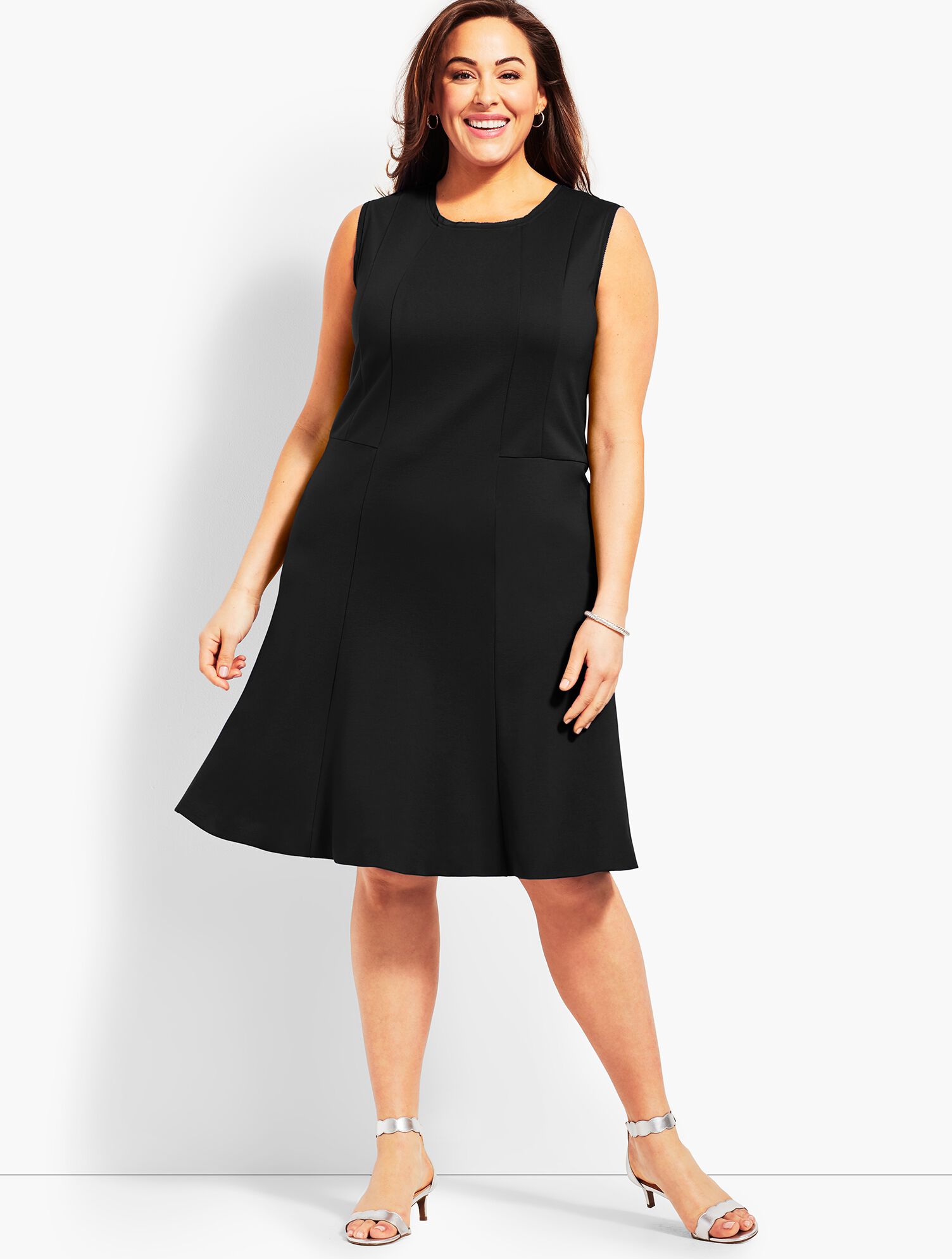 Ponte Fit-and-Flare Dress