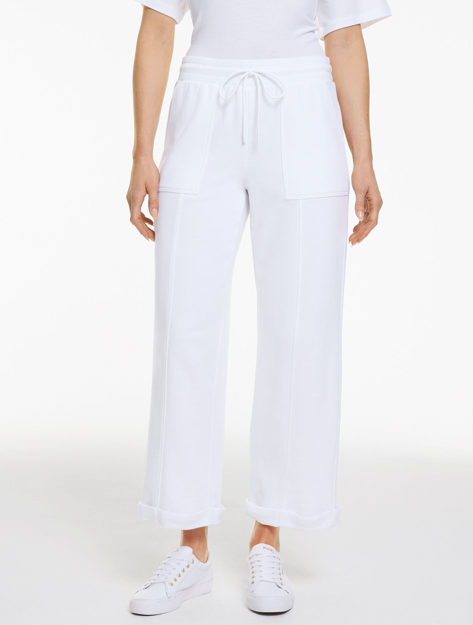 Cozy French Terry Wide Crop Pants