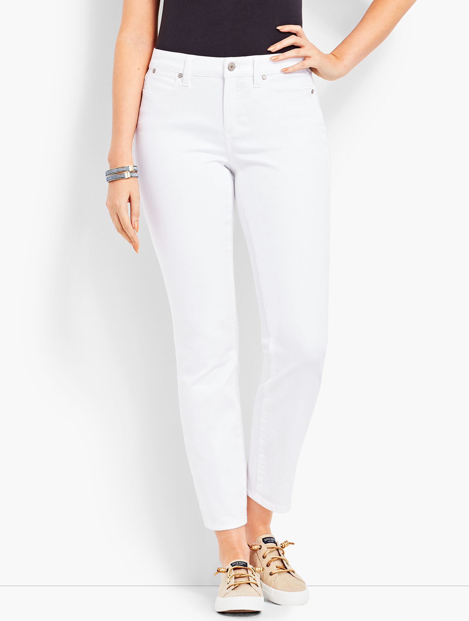 Colored Denim Slim Ankle Jean - Curvy Fit
