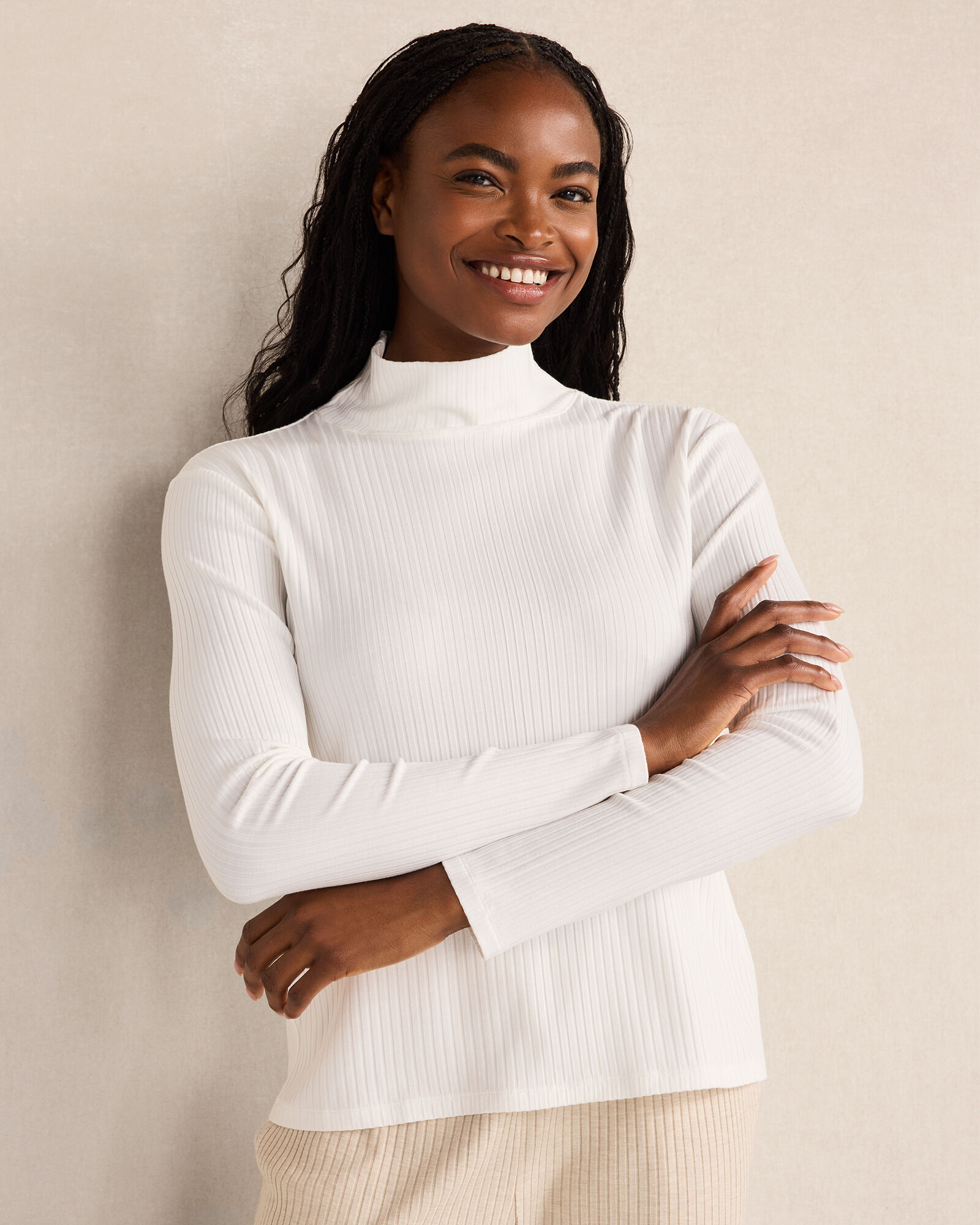 Resti Drapey Rib Knit Turtleneck