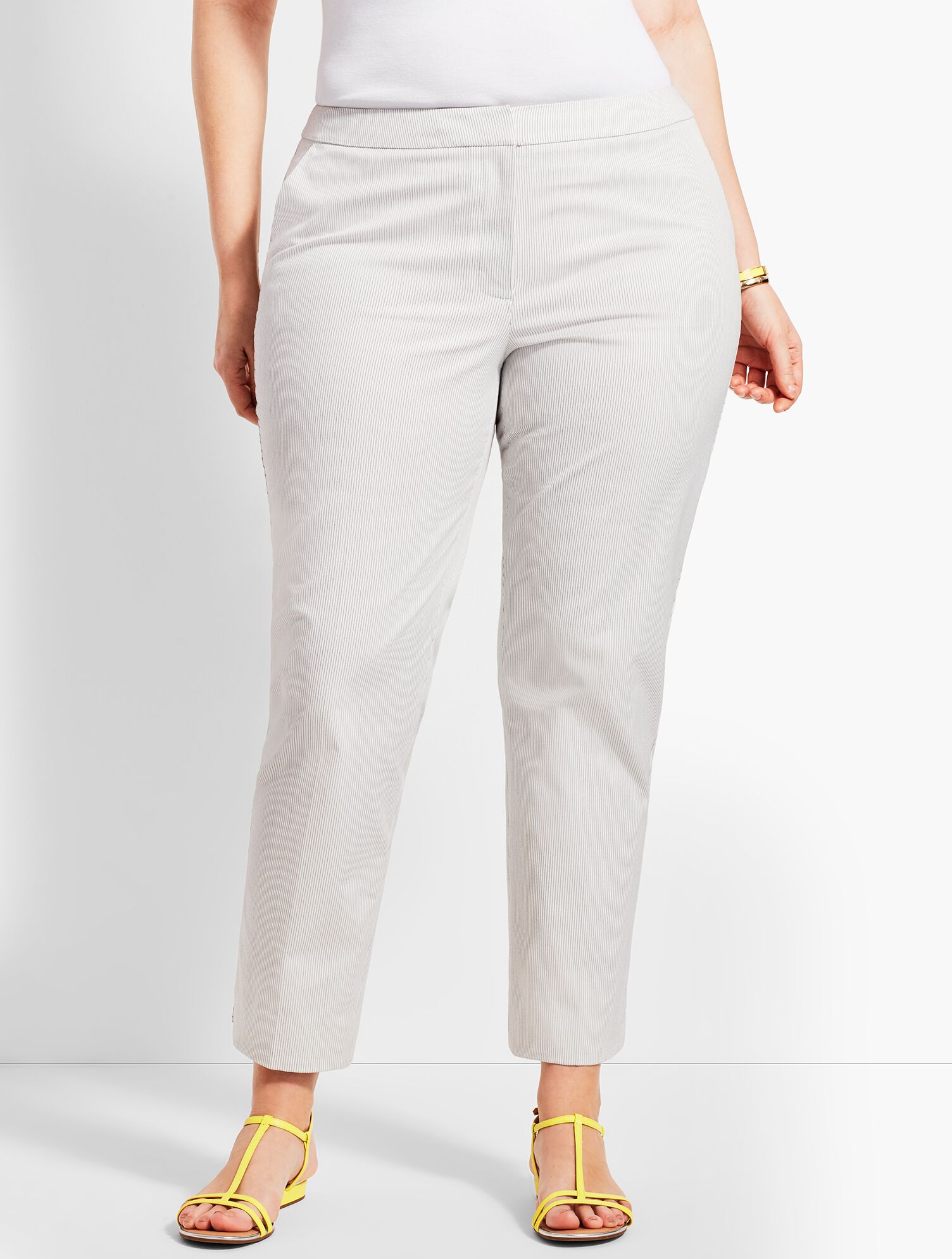 Woman Exclusive Talbots Stripe Hampshire Ankle Pant