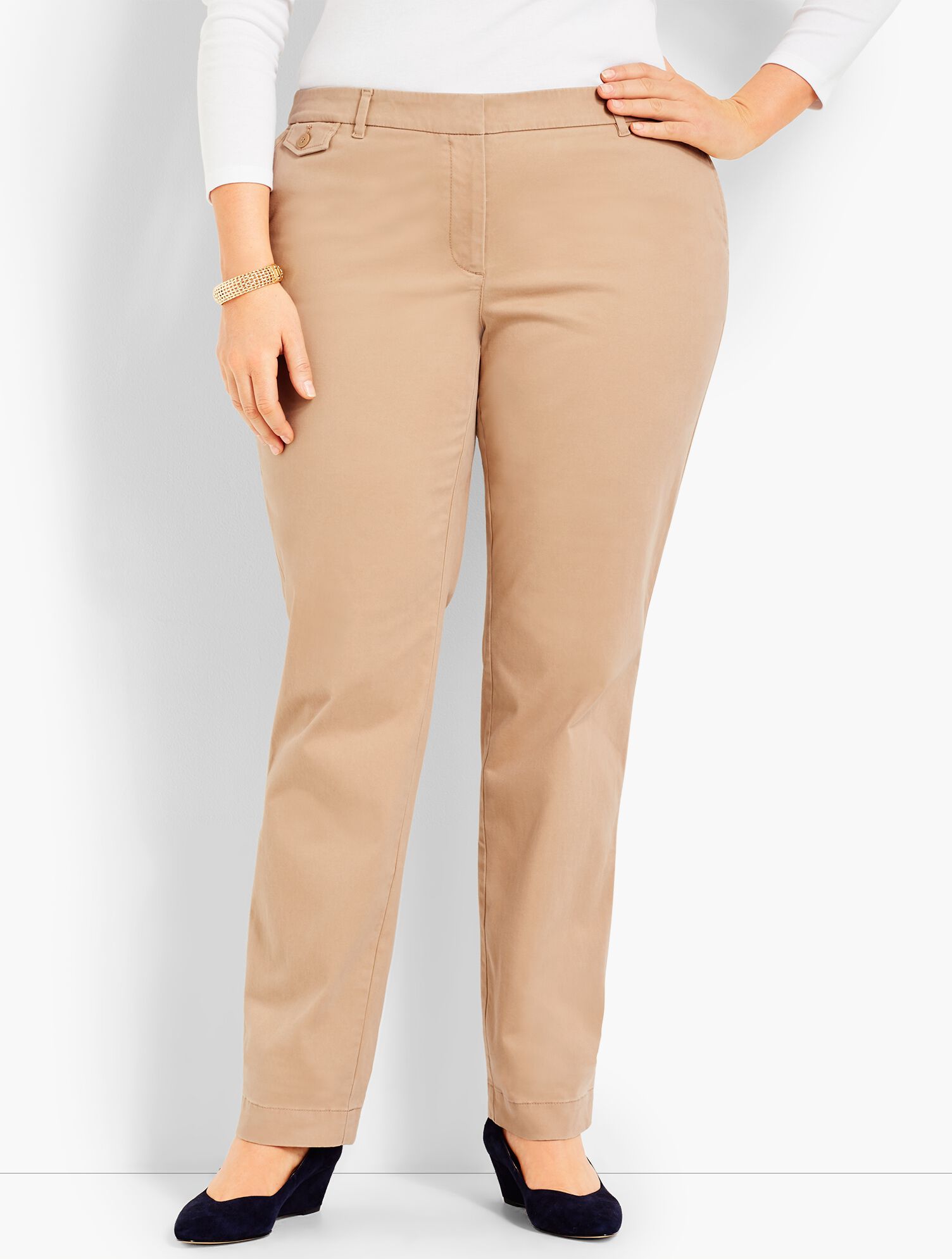 Peached Sateen Straight-Leg Pant