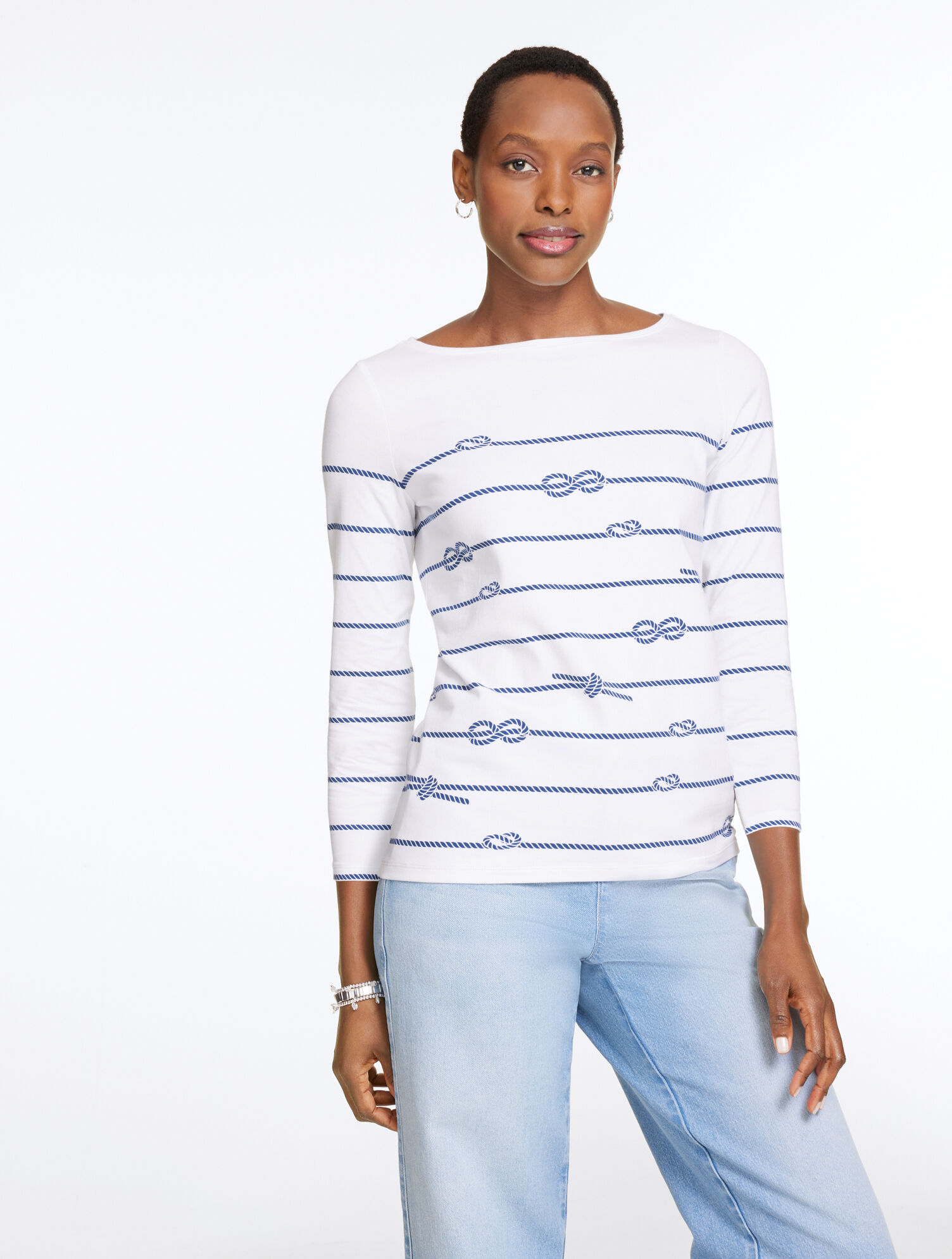 Bateau Neck Tee - Sailor Knot