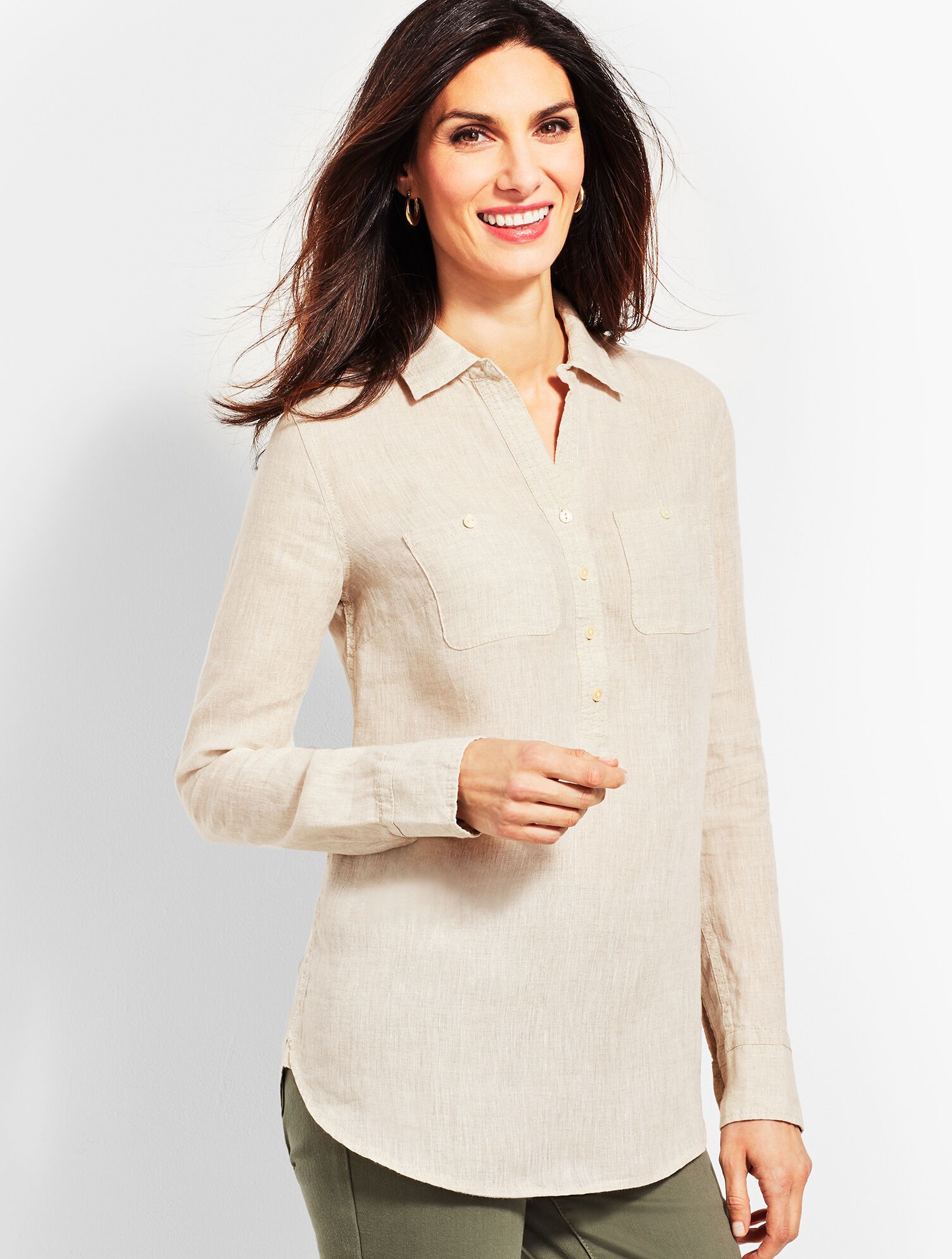Linen Camp Shirt - Oatmeal