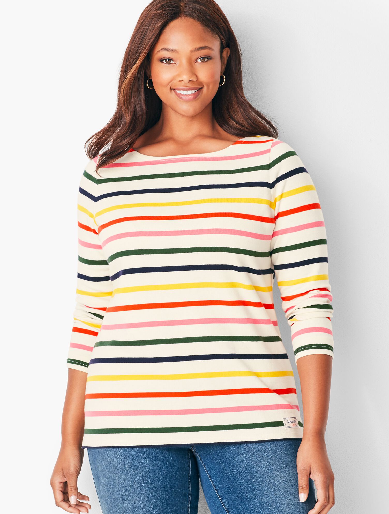 Pure Cotton Stripe Tee - Whitby Stripe