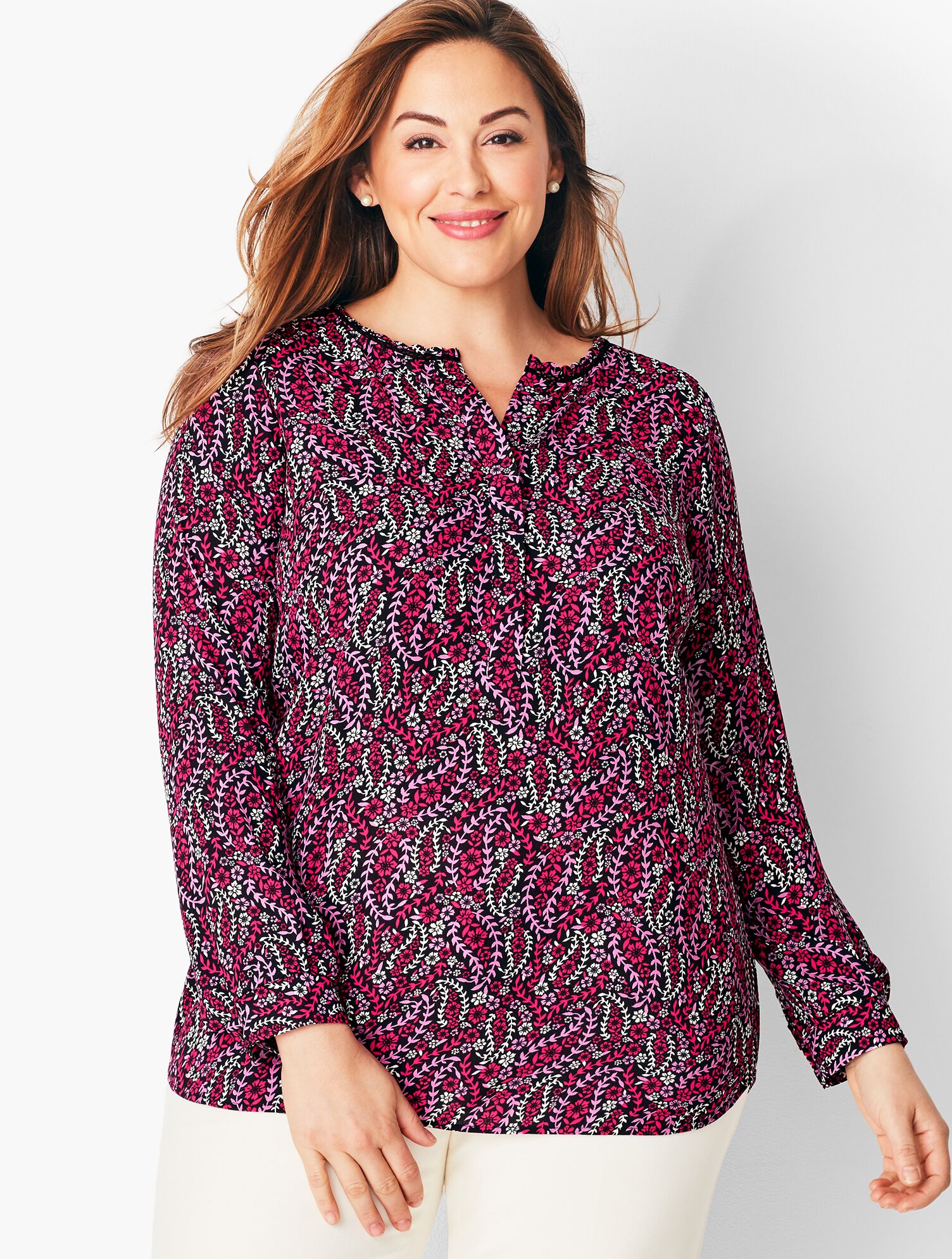 Bracelet Sleeve Print Top