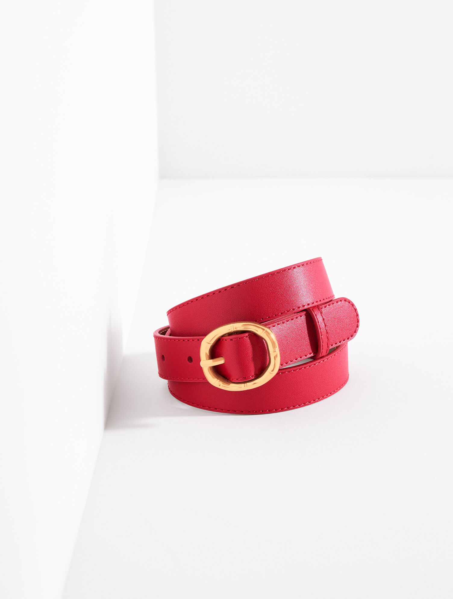 Bamboo Buckle Leather Belt
