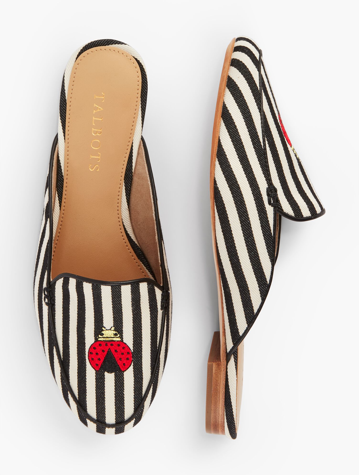 Ryan Striped Mules With Ladybug