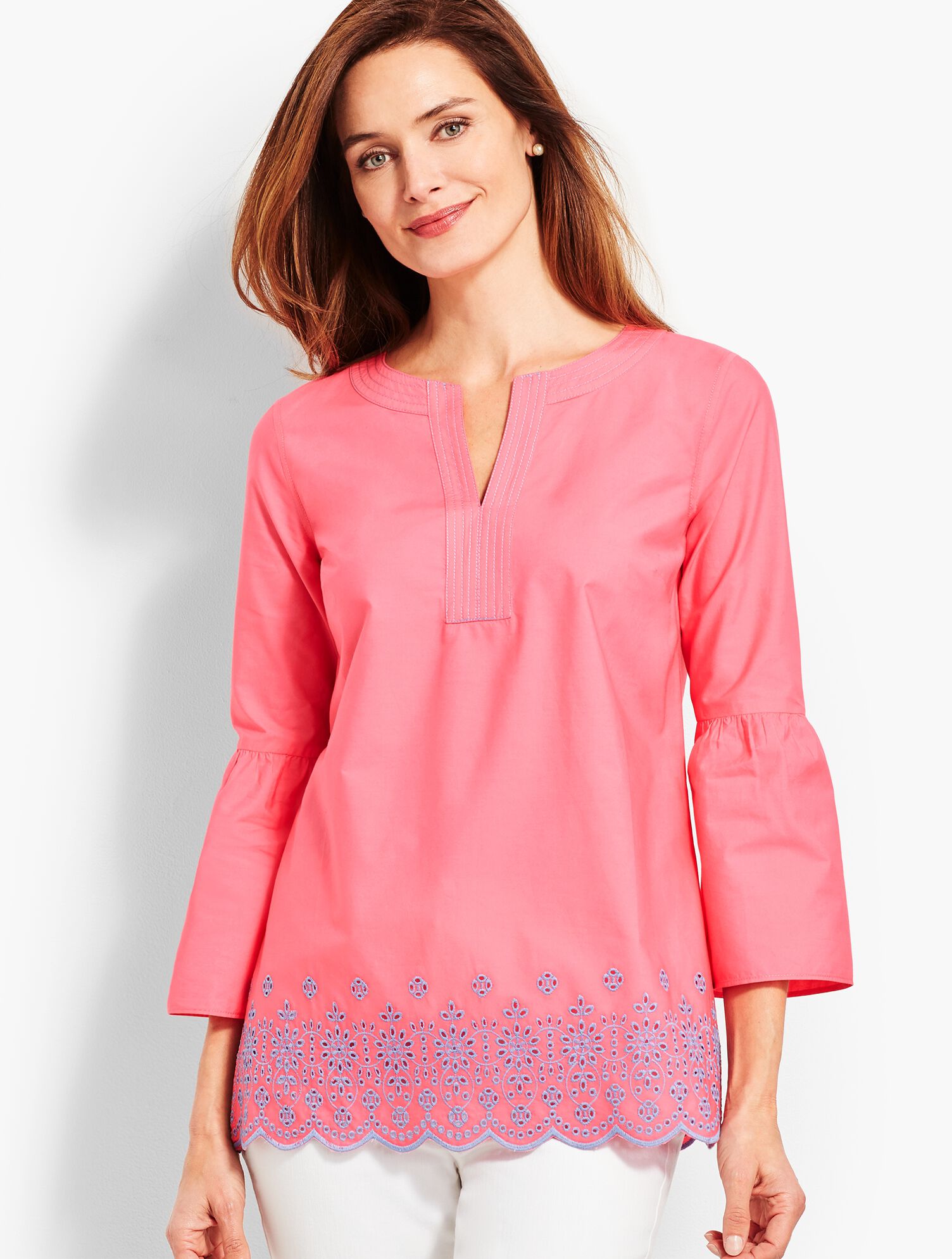 Eyelet Poplin Tunic