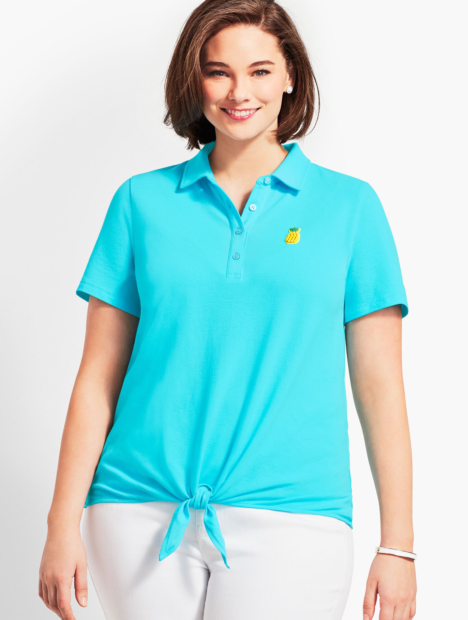 Tie Front Polo Shirt