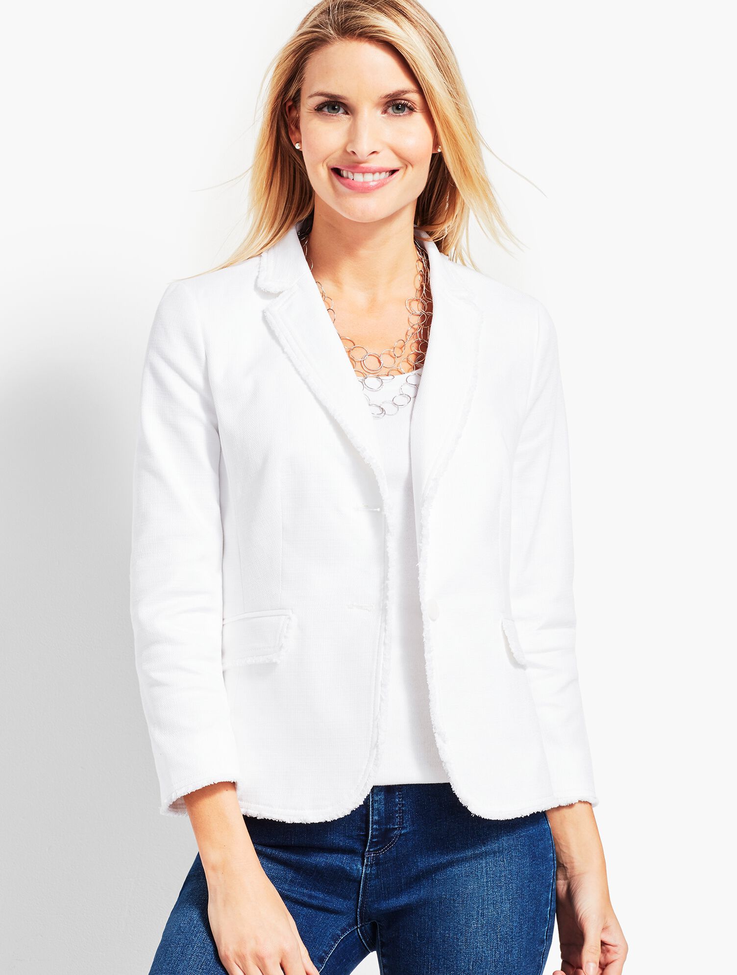 Textured Fringe Blazer