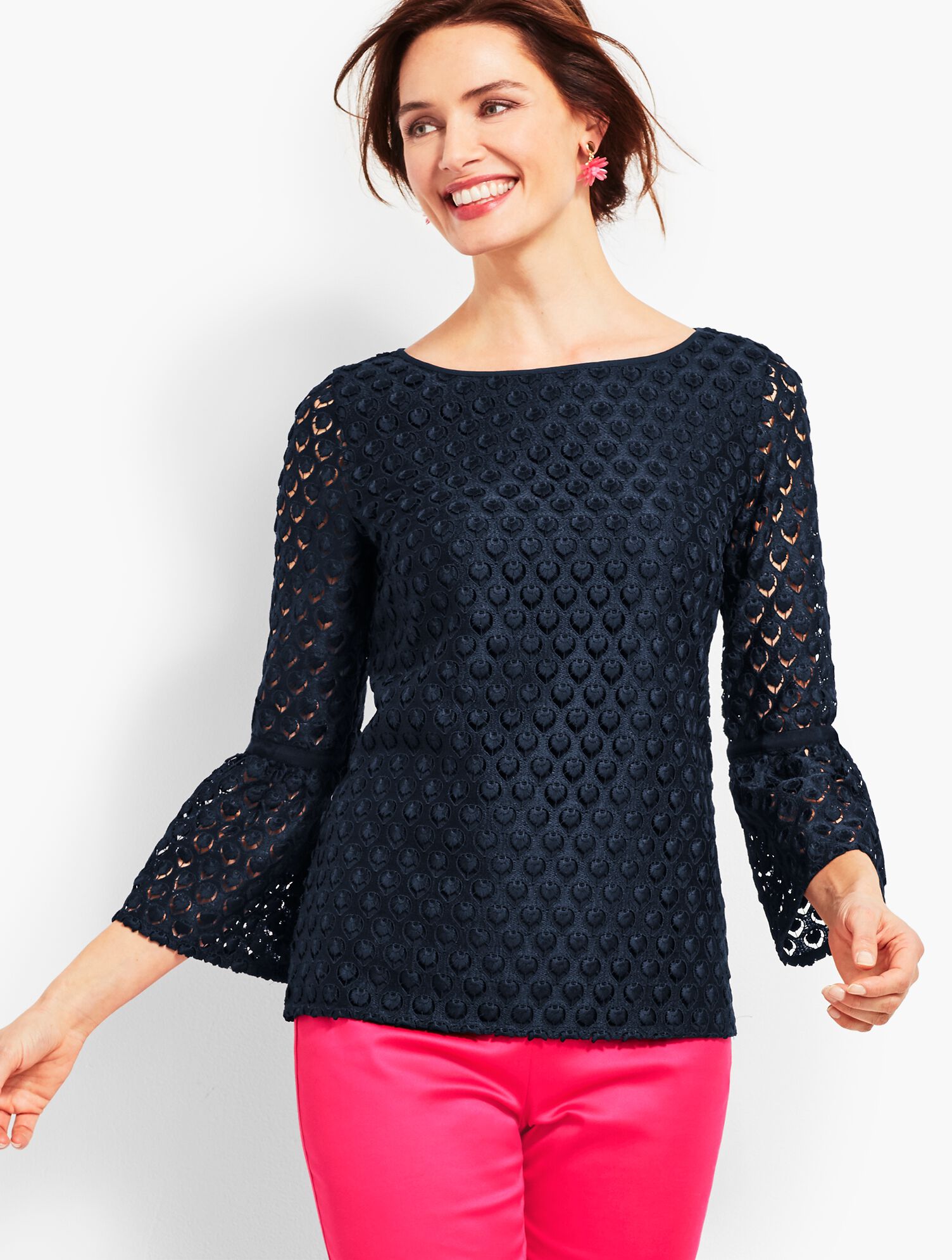 Lace Bell-Sleeve Top