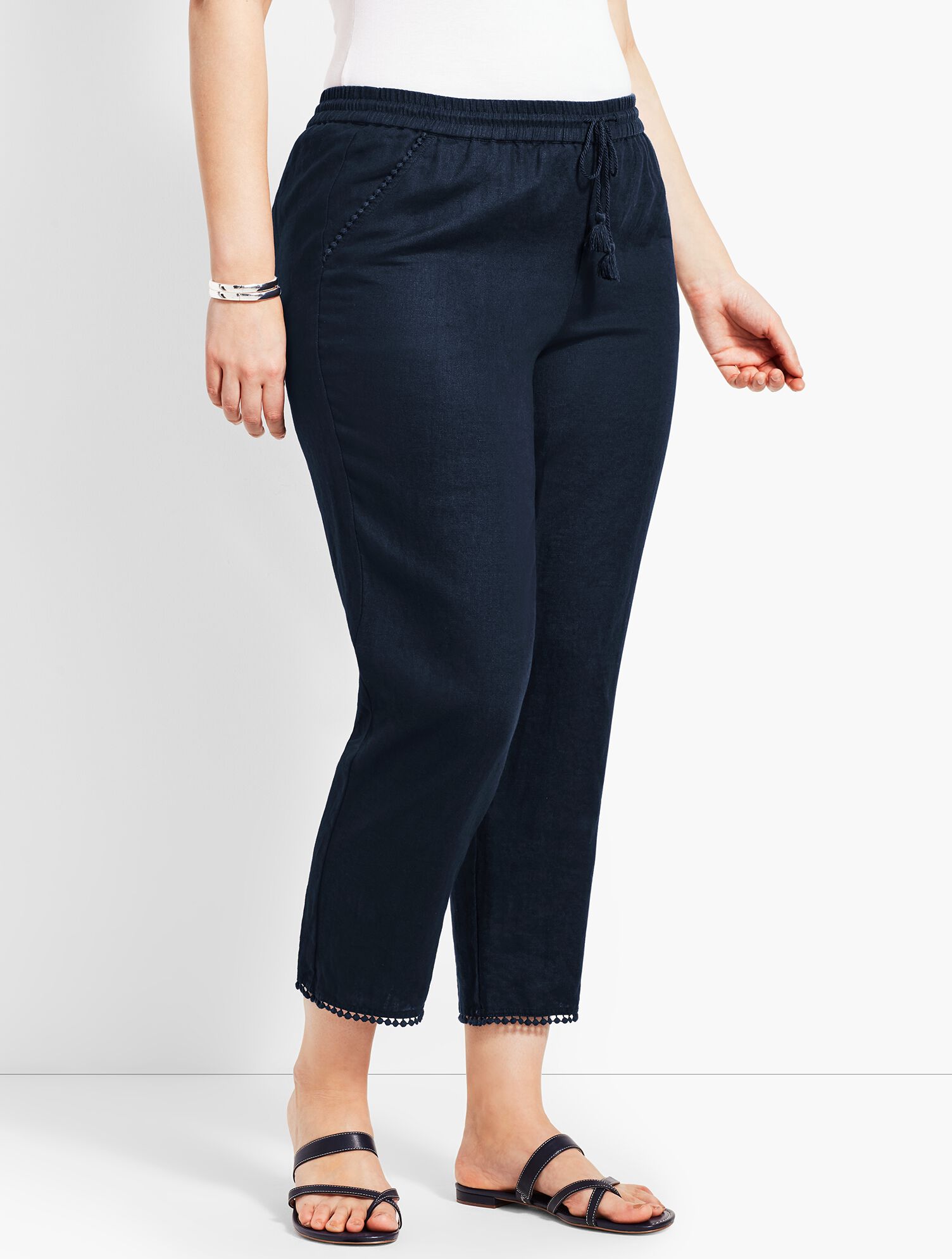 Linen Relaxed Crop