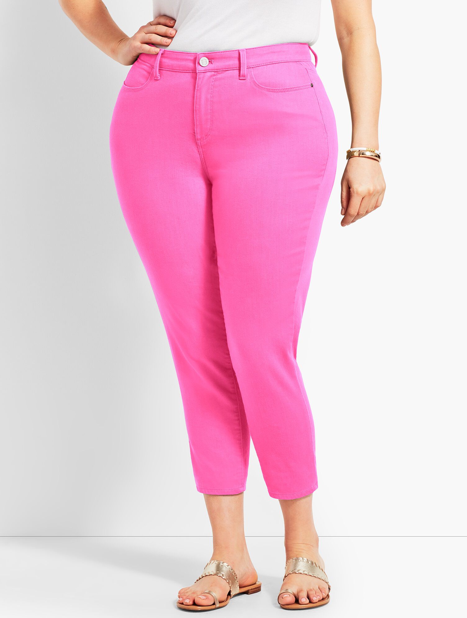 Woman Exclusive Colored Denim Crop Jegging - Curvy Fit