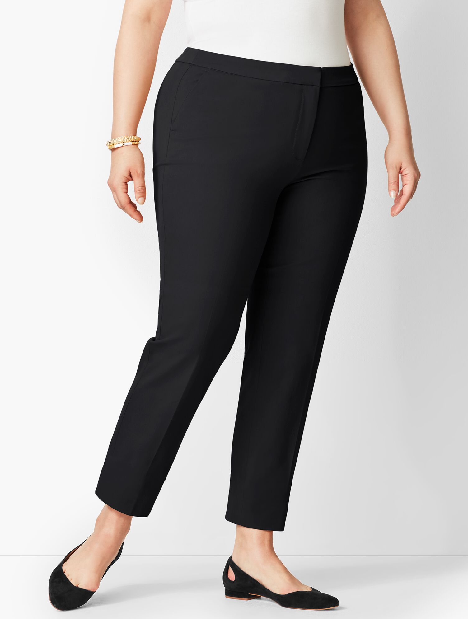 Plus Size Talbots Hampshire Ankle Pants - Solid