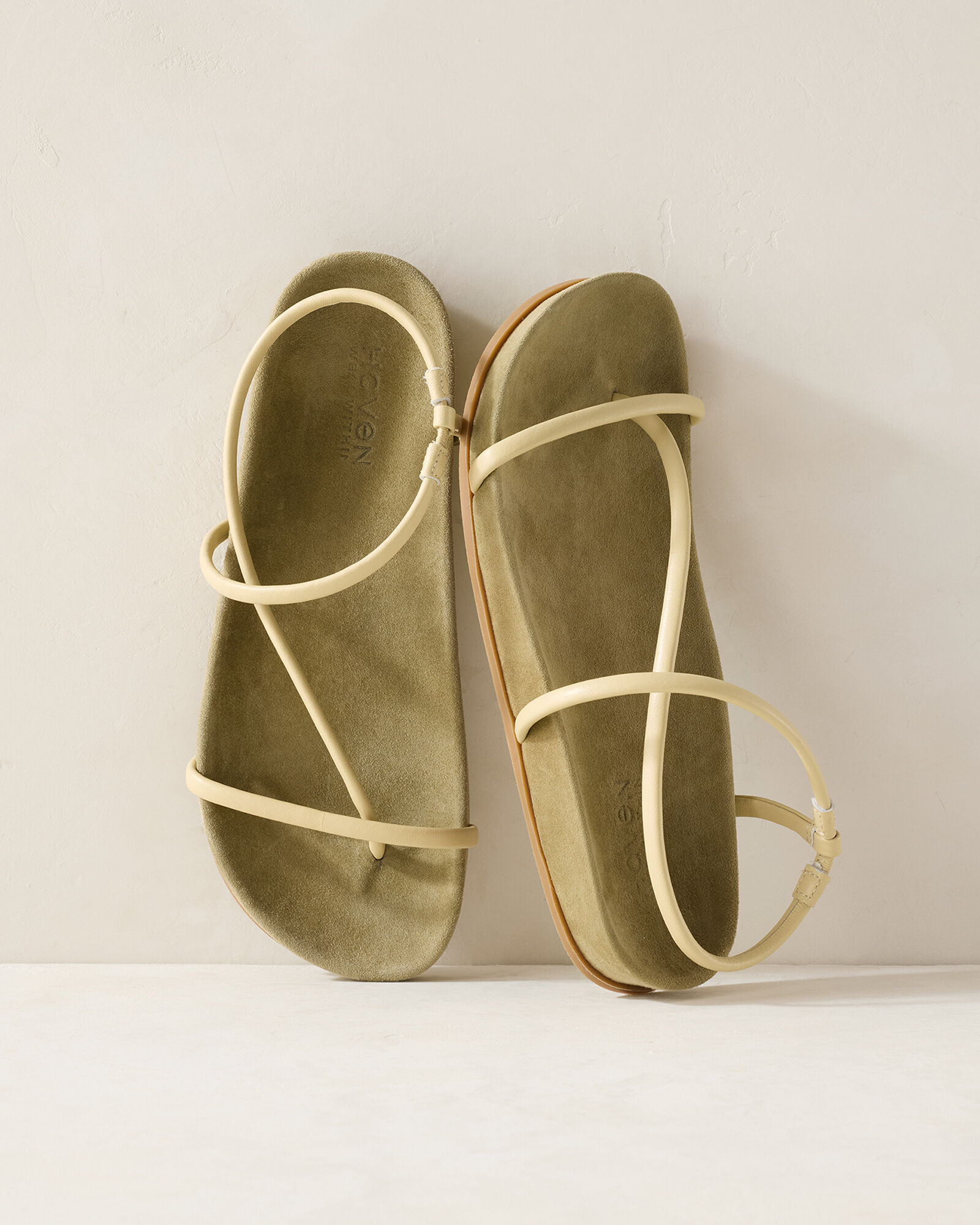 Strappy Leather Molded Sandals