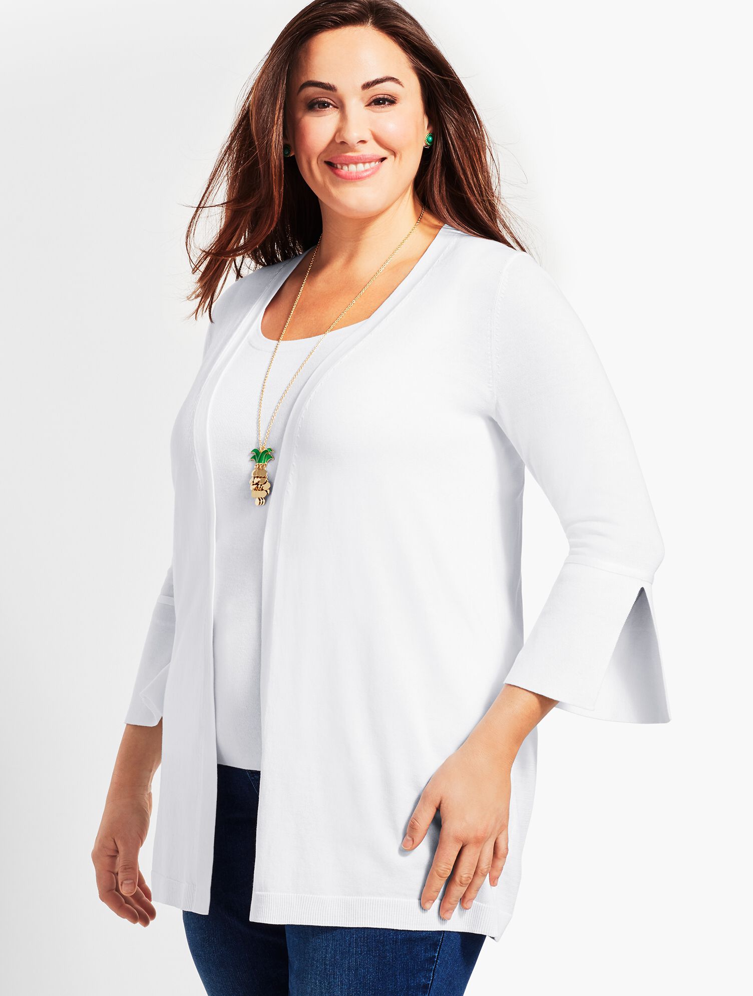 Long Tie-Cuff Cardigan