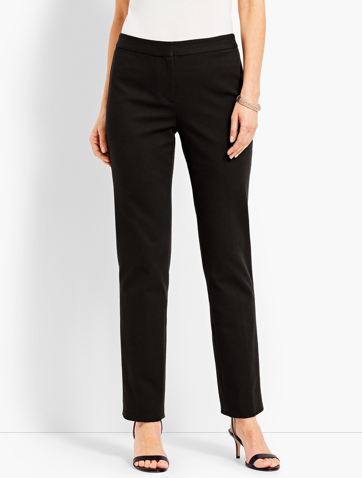 Textured Straight-Leg Pant