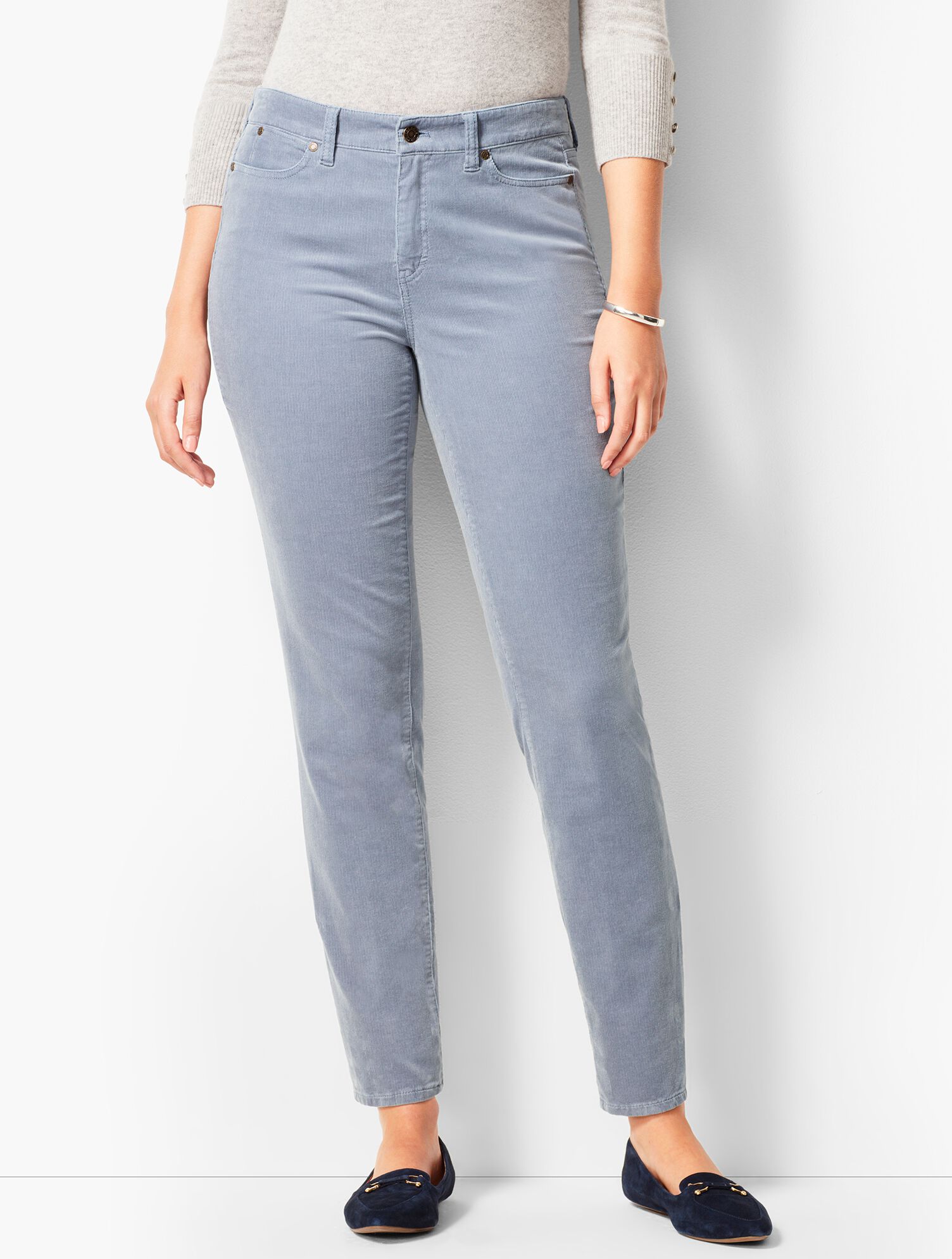 Slim Ankle Pants - Cords - Curvy Fit